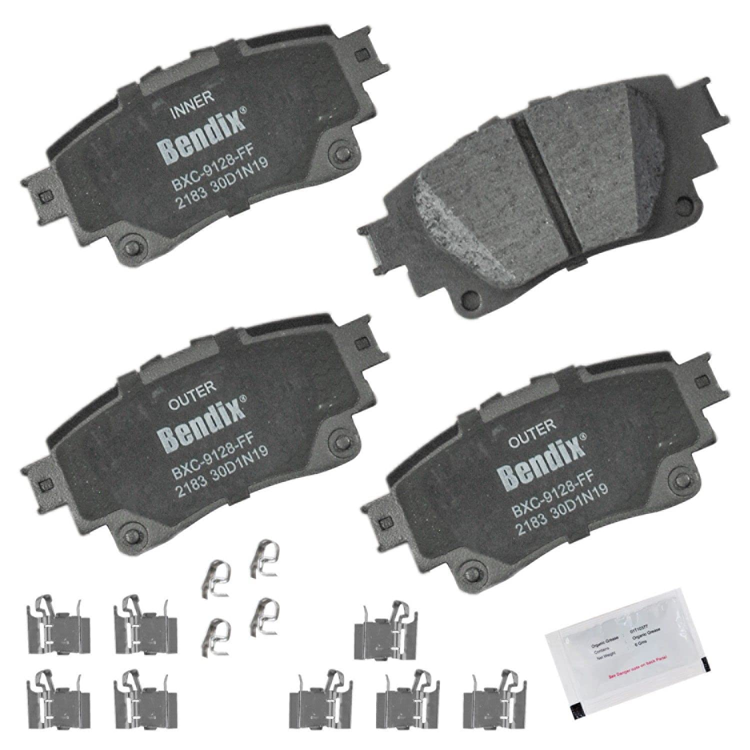 Bendix Priority1 Cfc2183 Ceramic Rear Brake Pads For Lexus Is300,Is350,Is500,Nx250,Nx350,Nx350H,Nx450H+,Rc300,Rc350,Rx350,Rx350H