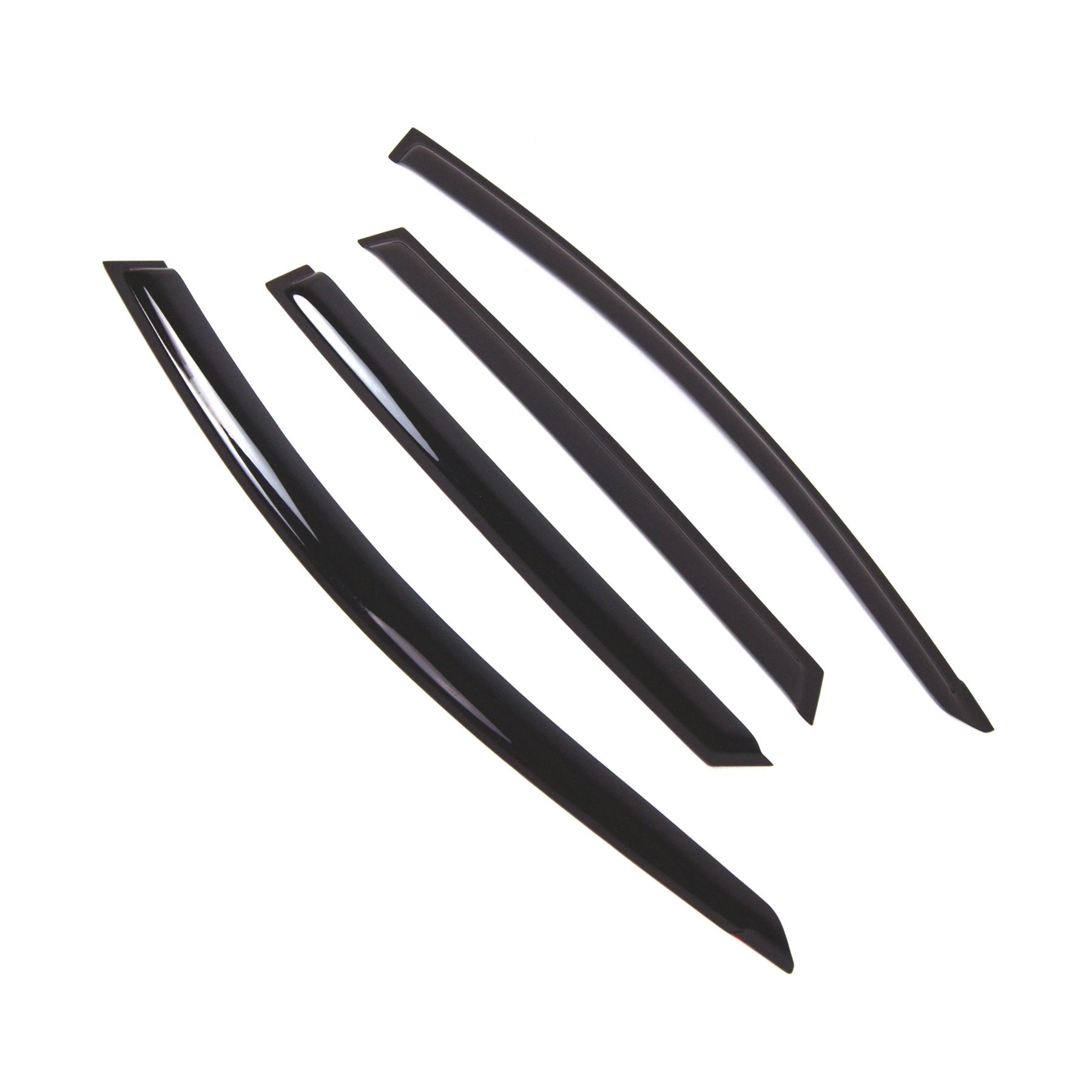 Tuningpros Wd2-802 Dark Smoke 4 Pcs Set Window Visor (Outside Mount) Deflector Rain Guard Compatible With 2012-2017 Hyundai Acce