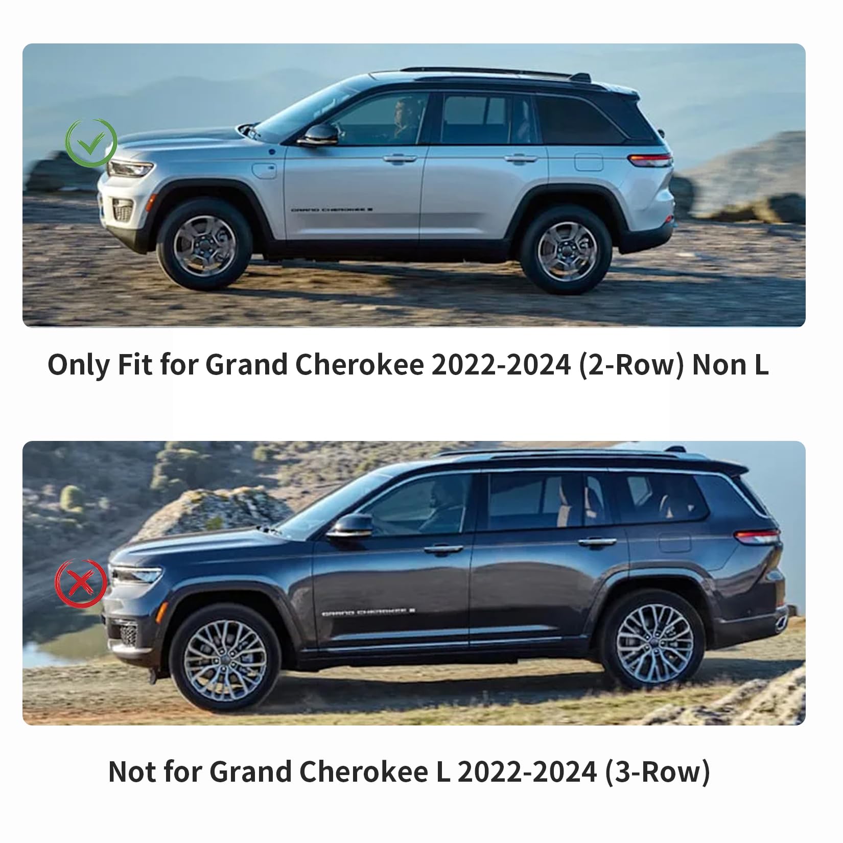 PSLER Fit for Grand Cherokee 2024 2025 2022 2023 (Non L) 5 Seats Mud Flaps Set of 4PCS Mud Guard Kit Splash Guards Mudguards Mud