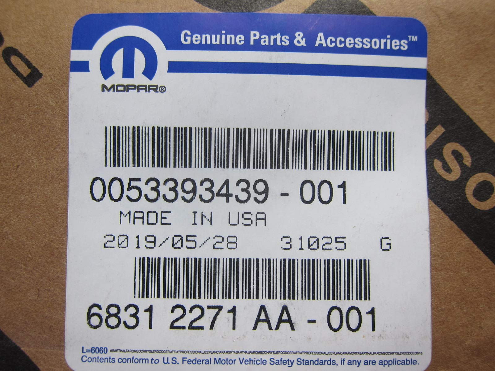 2017-2020 Dodge Challenger Srt Hellcat Rear Spoiler Nameplate New Mopar Oem