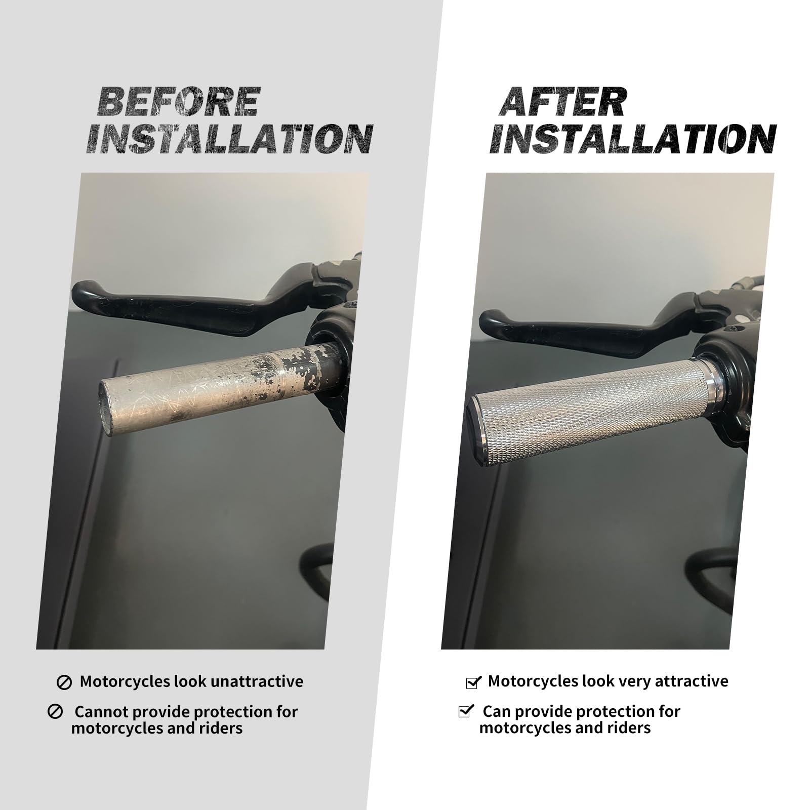 HDBUBALUS Hand Grips 1 Inch Motorcycle Handlebar Grips Cable Throttle Compatible for Harley Sportster Touring Dyna Softail 883 1