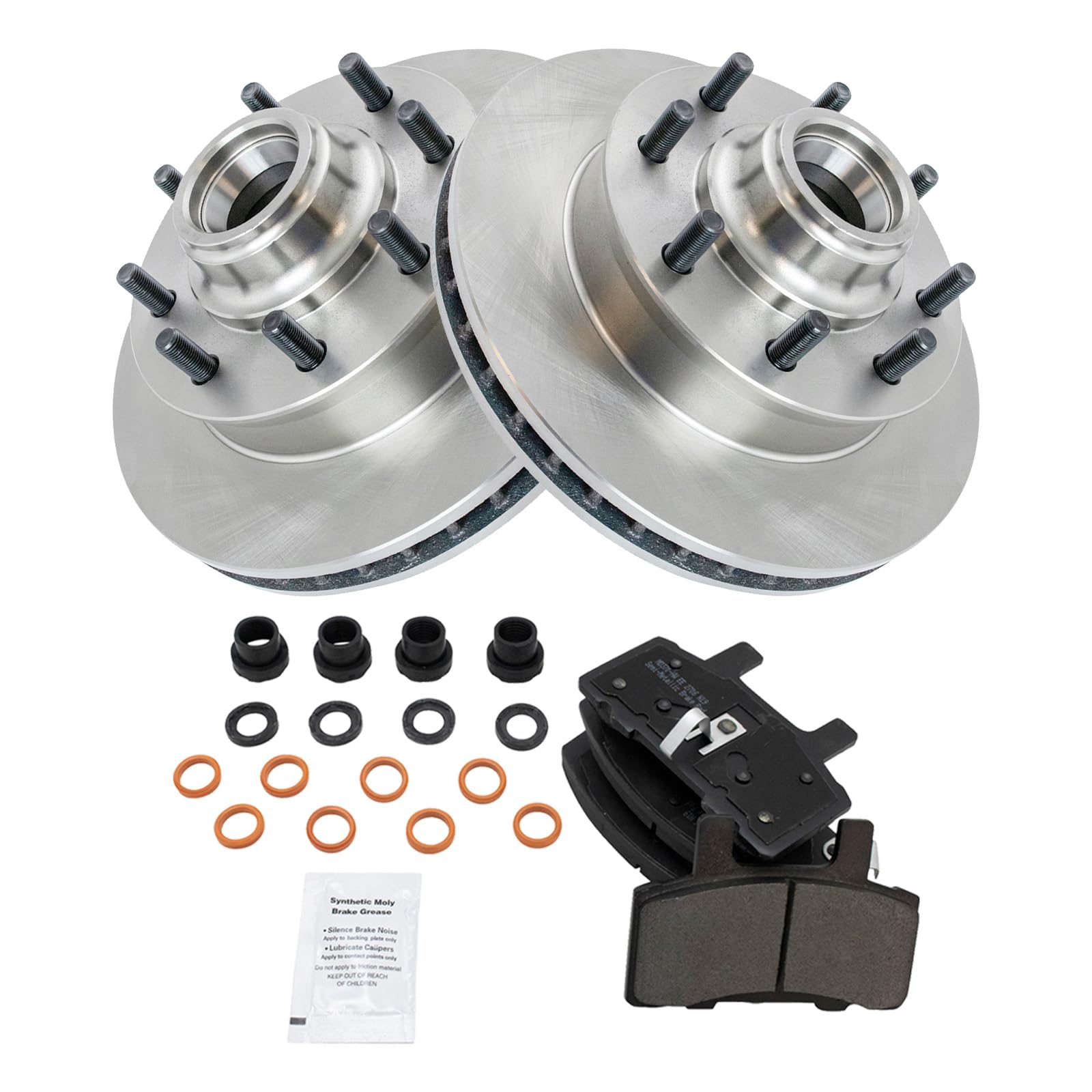 Trq Front Brake Pad & Rotor Kit Compatible With 88-02 Chevrolet Gmc