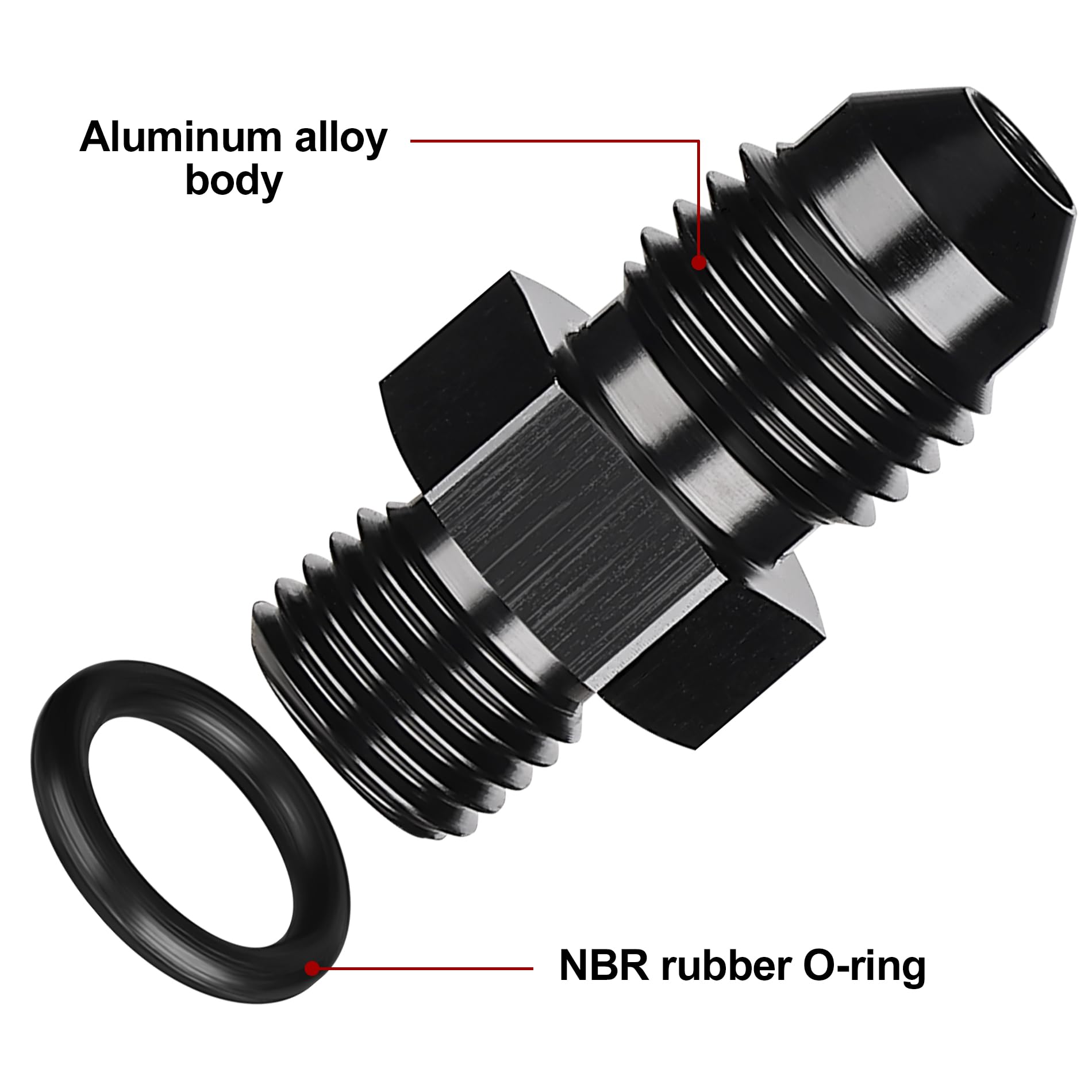 Evil Energy 4An Flare To An3 Orb Male O-Ring Fitting Adapter