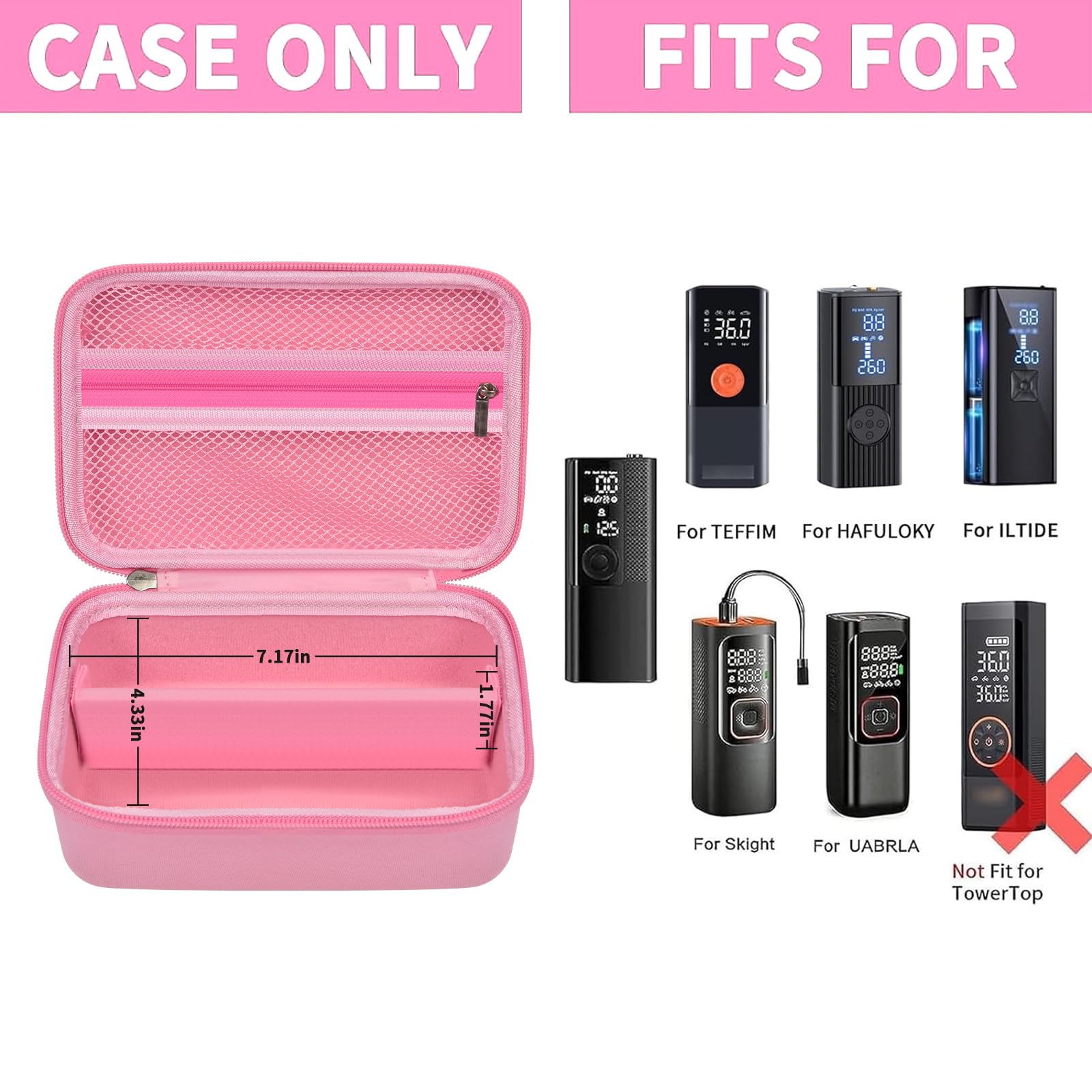 Case Compatible With Skight/For Lolssa/For Teffim/For Hafuloky/For Frarome/For Iltide Tire Inflator Portable Air Compressor, Car