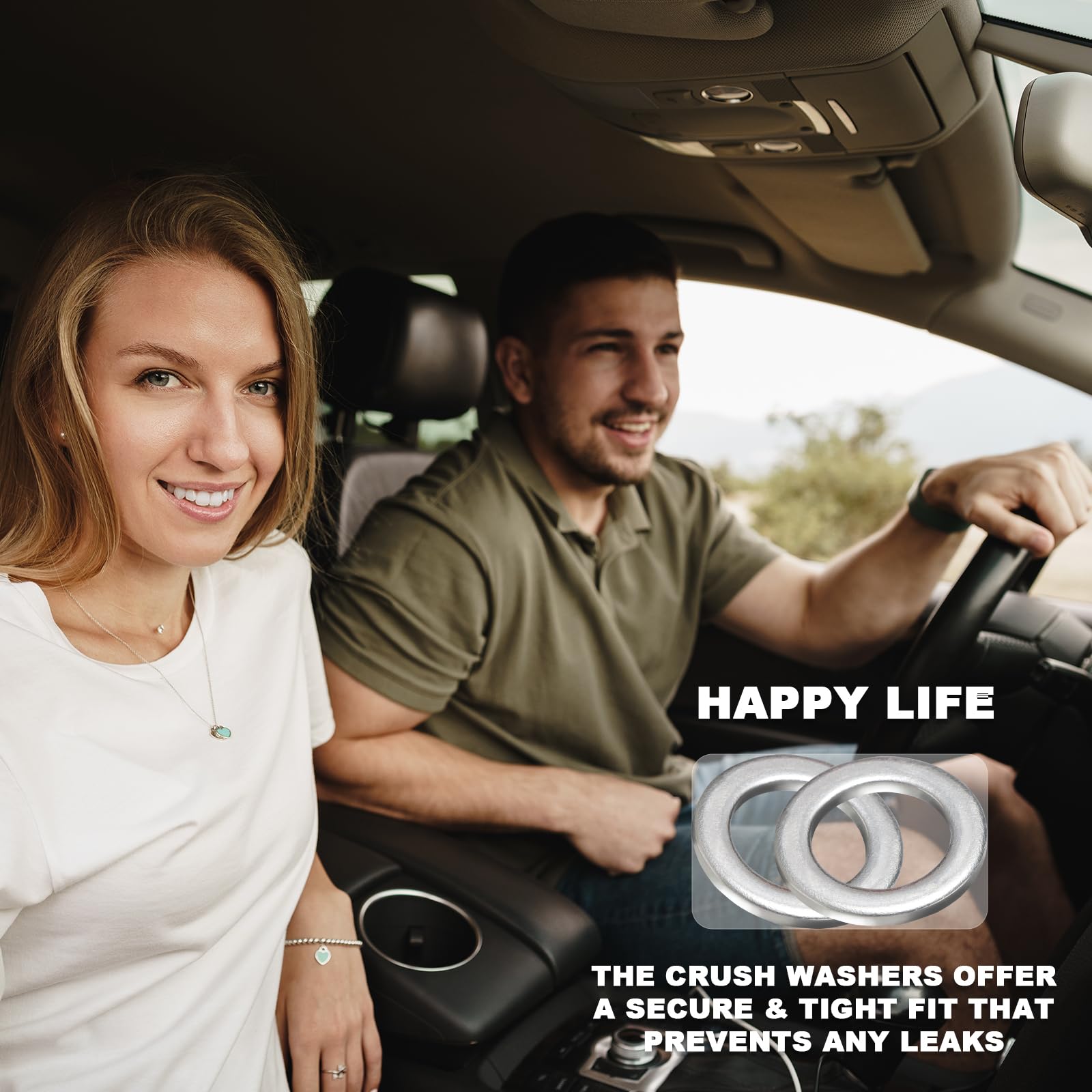 24-Pcs Oil Drain Plug Gasket Washer- Aluminum M14 Crush Washer Oil Drain Plug- Premium Seal Replaces For Oem 94109-14000, Honda,