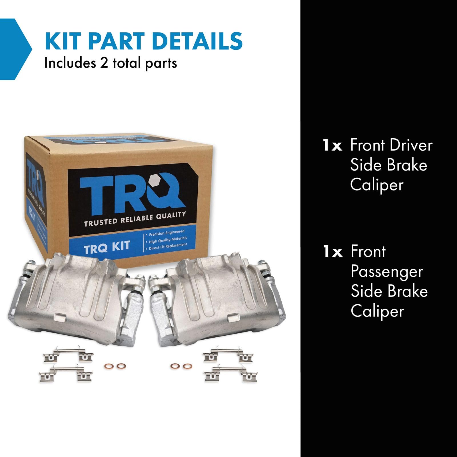 Trq Front Brake Caliper Set Compatible With 2005-2011 Chrysler 300 2009-2011 Dodge Challenger 2006-2011 Charger 2005-2008 Magnum