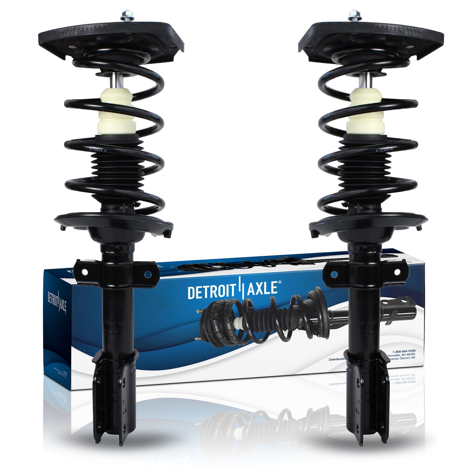Detroit Axle - Rear 2Pc Struts For 97-03 Pontiac Grand Prix, 97-05 Buick Century 97-04 Regal, 2 Struts & Coil Spring Assembly 19