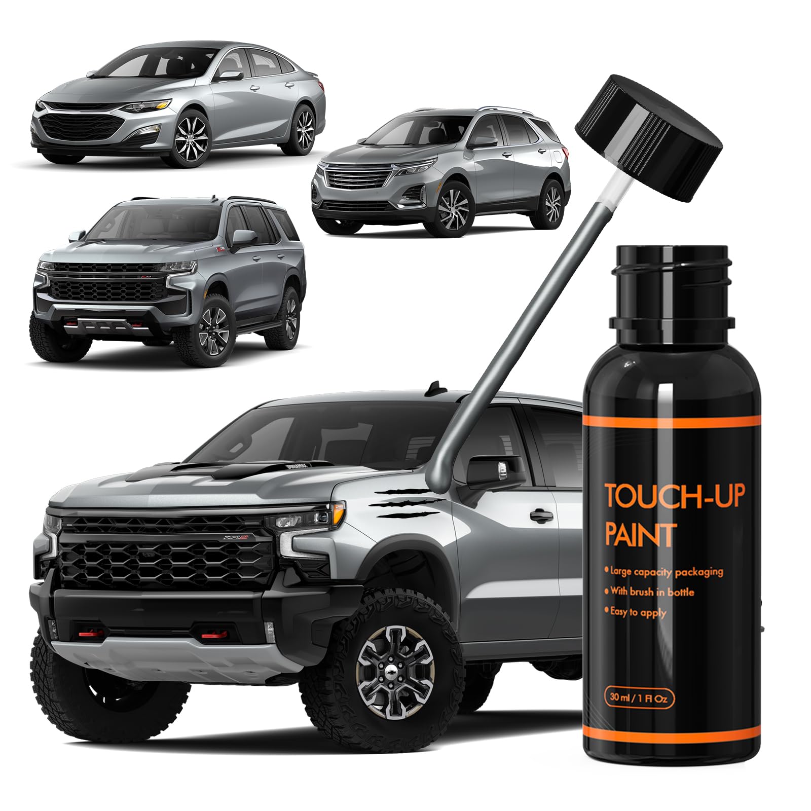 Xtryfun Wa130H/Gxd/Sterling Gray Touch Up Paint For Chevy, Diy Car Paint Scratch Repair Kit, Automotive Paints, Quick & Easy Fix