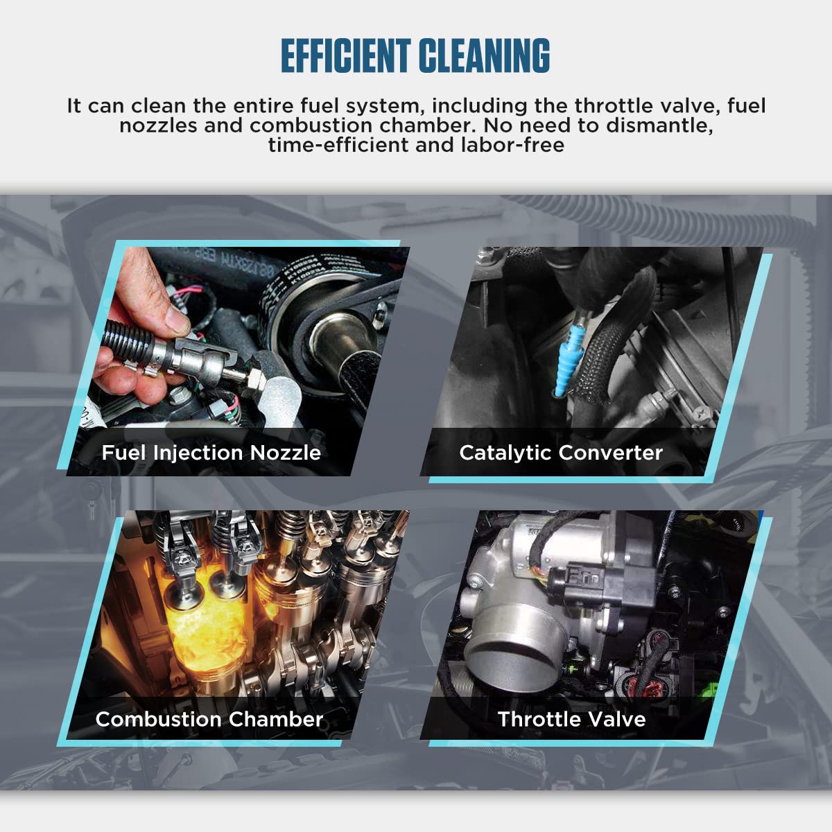 Fuel Injector Cleaner Tool Kit 1000Ml 150Psi Disassembly-Free Fuel Injection System Cleaner Pressure Adjustment Fuel Injector Cl