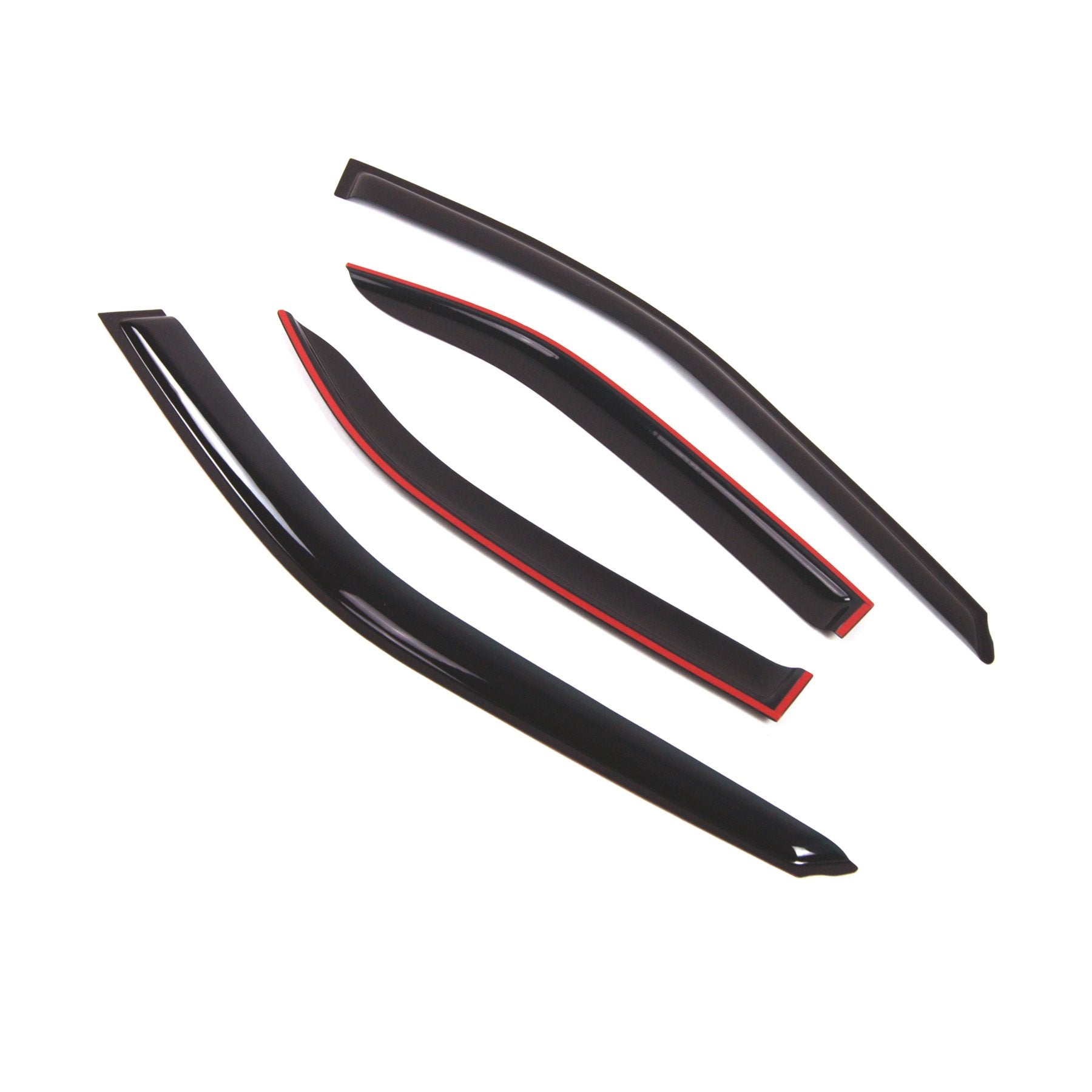 Tuningpros Outside Mount Window Vent Visors Rain Guards Compatible With Mitsubishi Mirage Sedan 97-01 | Side Window Wind Deflect