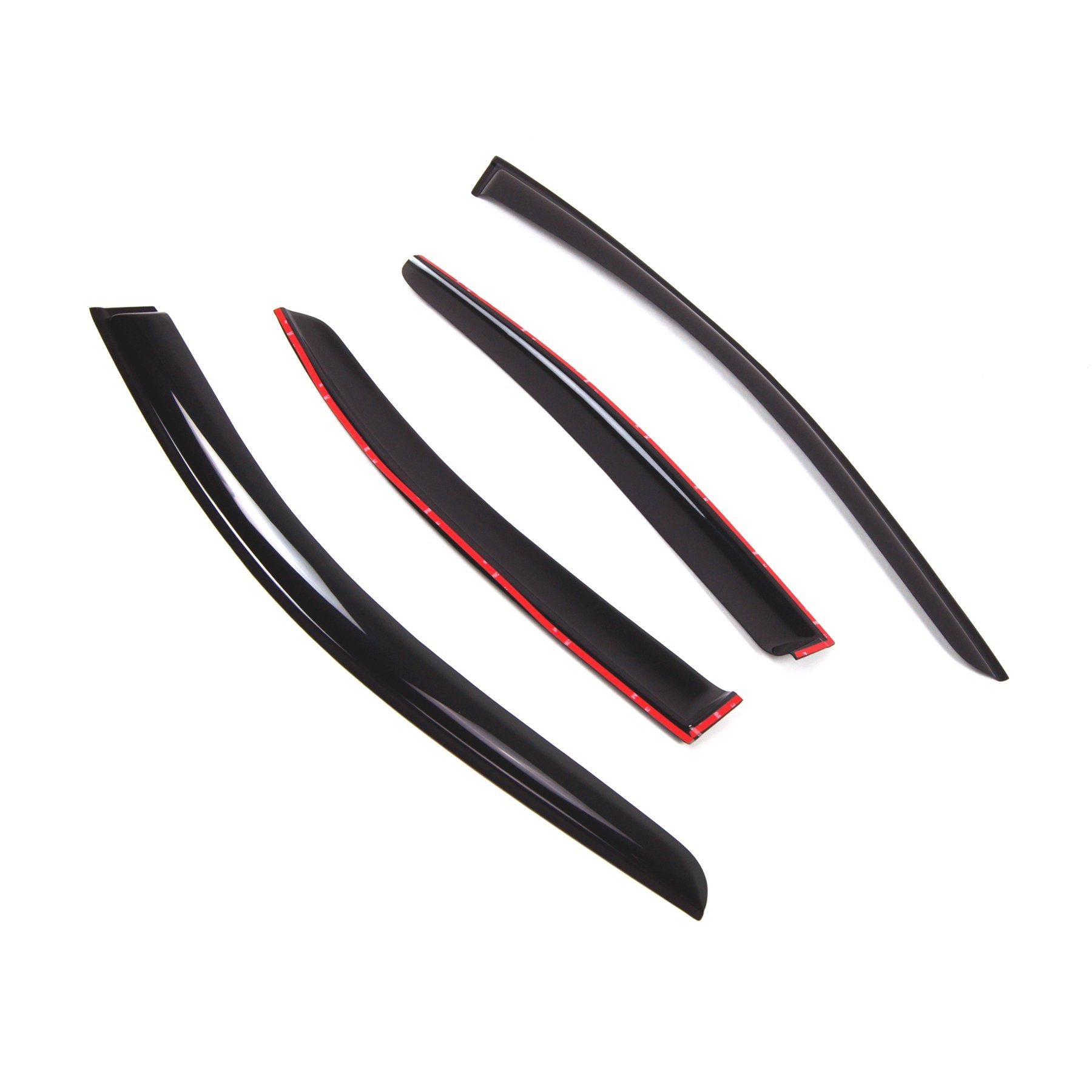 Tuningpros Window Visor Compatible With 2009-2015 Nissan Maxima Sedan, Dgwv2-346 Outside Mount Deflector Rain Guard Dark Smoke,