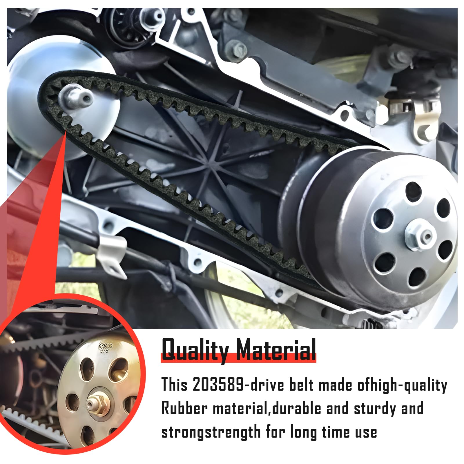 Cureder 3 Pack Of Drive Belt For 30 Series Go Kart Torque Converter Drive Belt Replaces Manco 5959 / Comet 203589