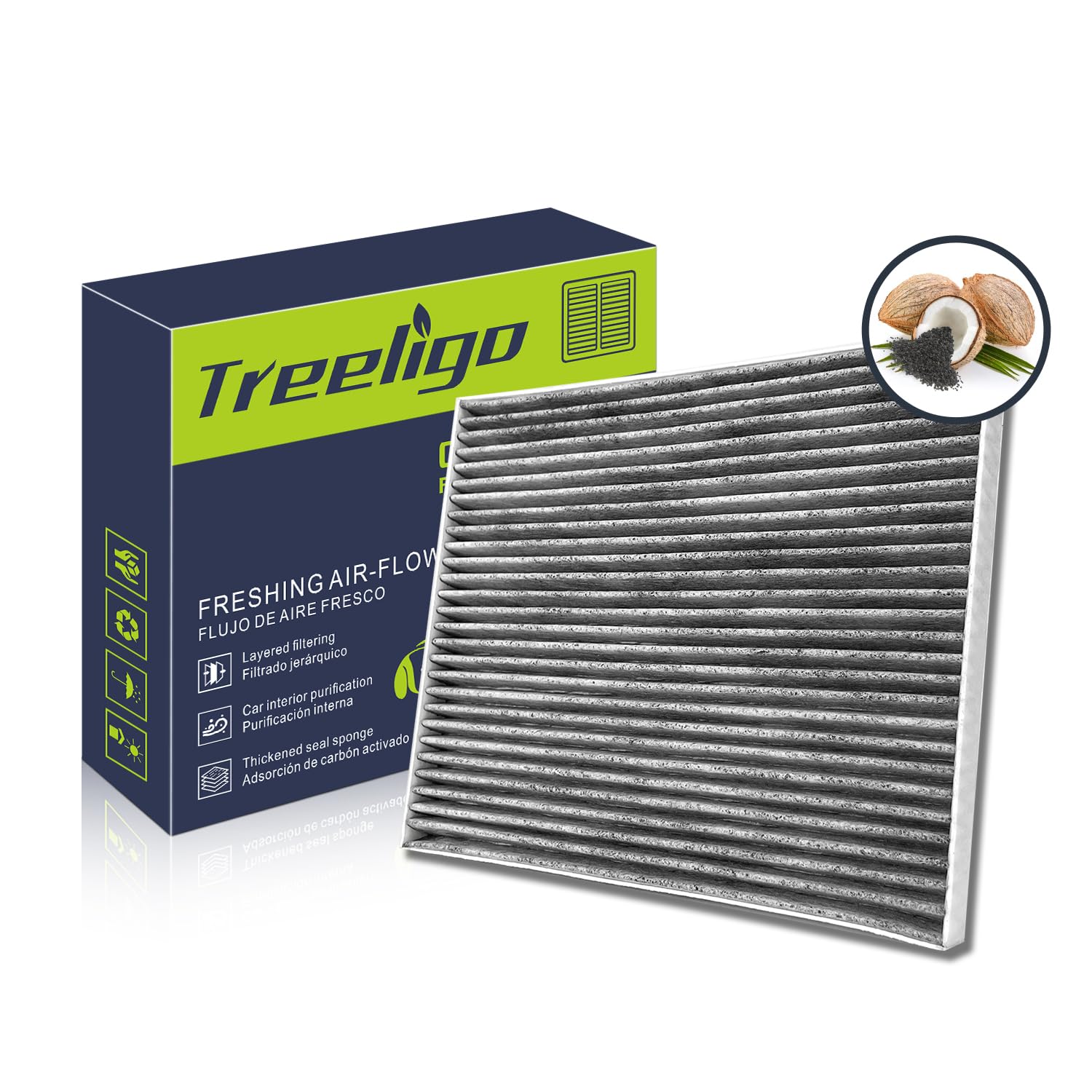 Treeligo Cf11775 Cabin Air Filter, Replacement For Ford Edge 2015-2023 Fusion 2013-2020/Ssv Plug-In Hybrid 2019-2020 Lincoln Con