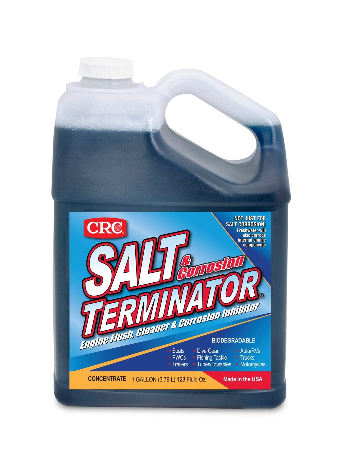 Crc (Sx128-6Pk) Salt Terminator Engine Flush, Cleaner And Corrosion Inhibitor - 128 Oz., (Pack Of 6)