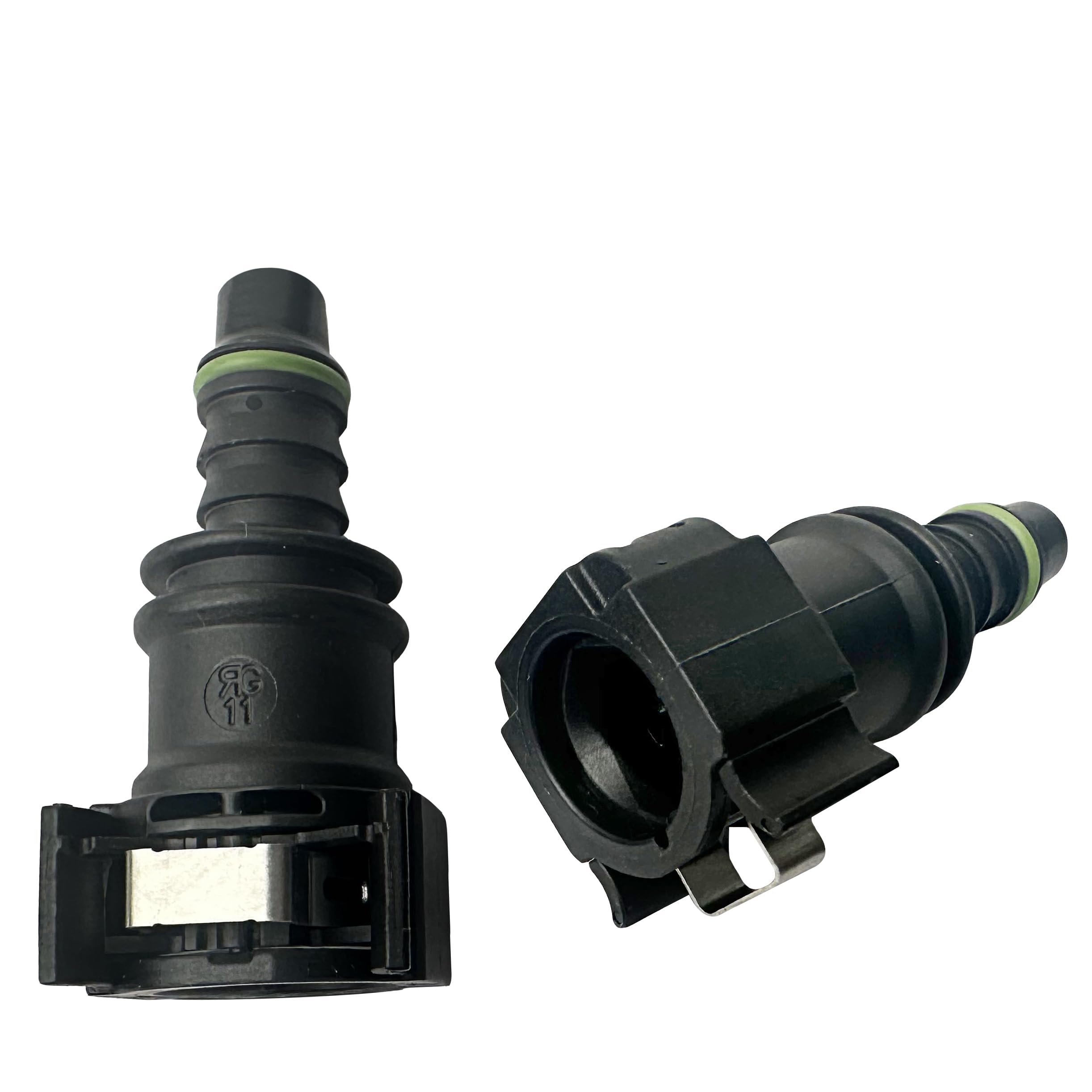 Female Bundy To Hose Barb Fuel Line Connector Quick Release For 3/8 Steel To 5/16 Id 3/8 Od Nylon Hose