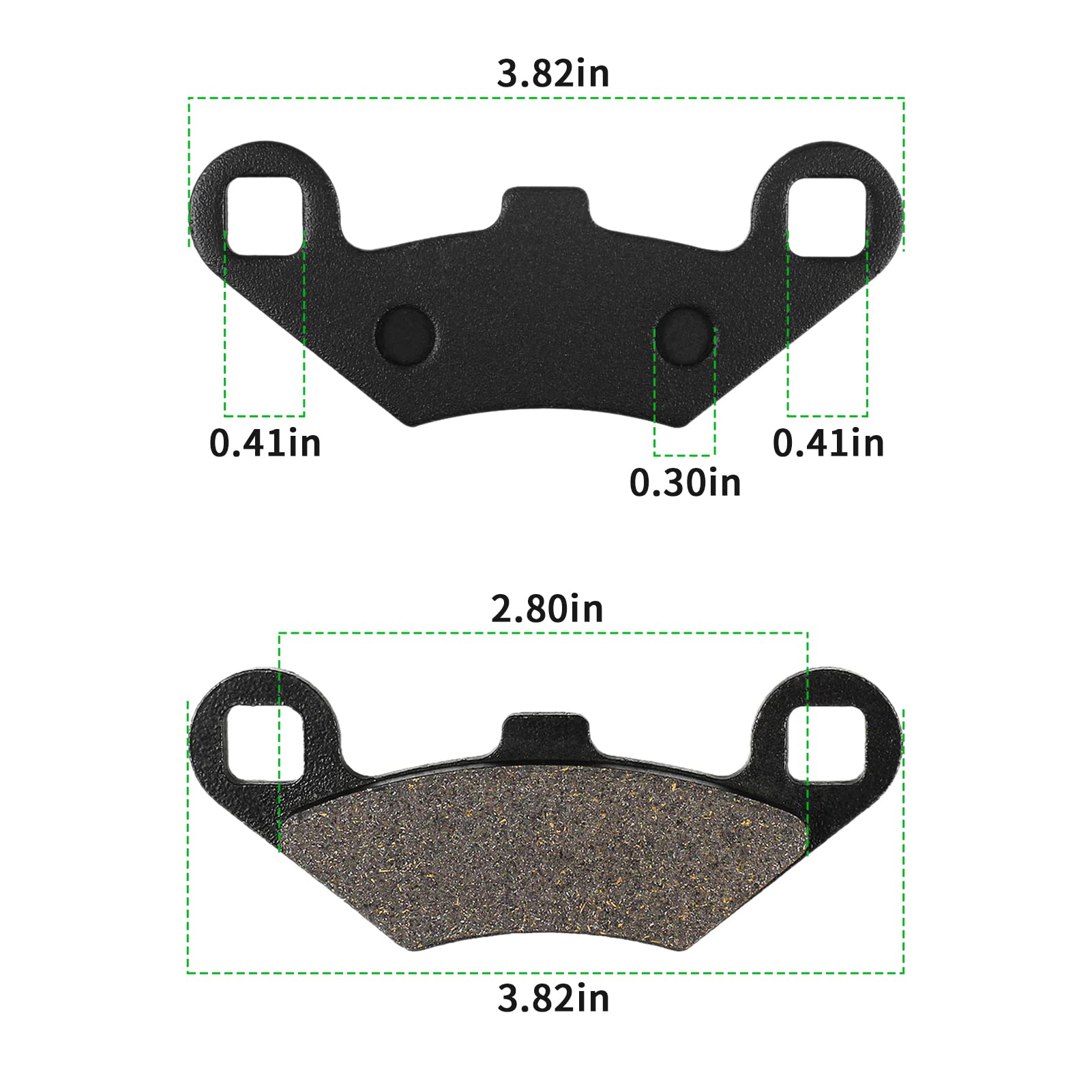 LOCOPOW Front & Rear Brake Pads for Polaris Sportsman 335 500 400 Scrambler Magnum 500 325 Trail Boss 330 Trailblazer 400 250 Xp