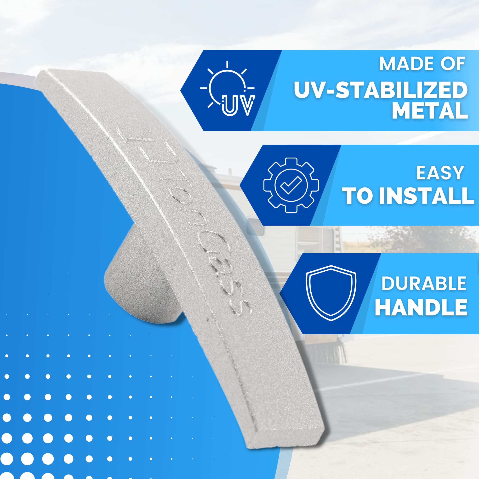 Tongass (2-Pack) Rv Waste Valves Handles, Compatible With Camco - Fit 1 1/2" And 3" Gate Valves - Metal