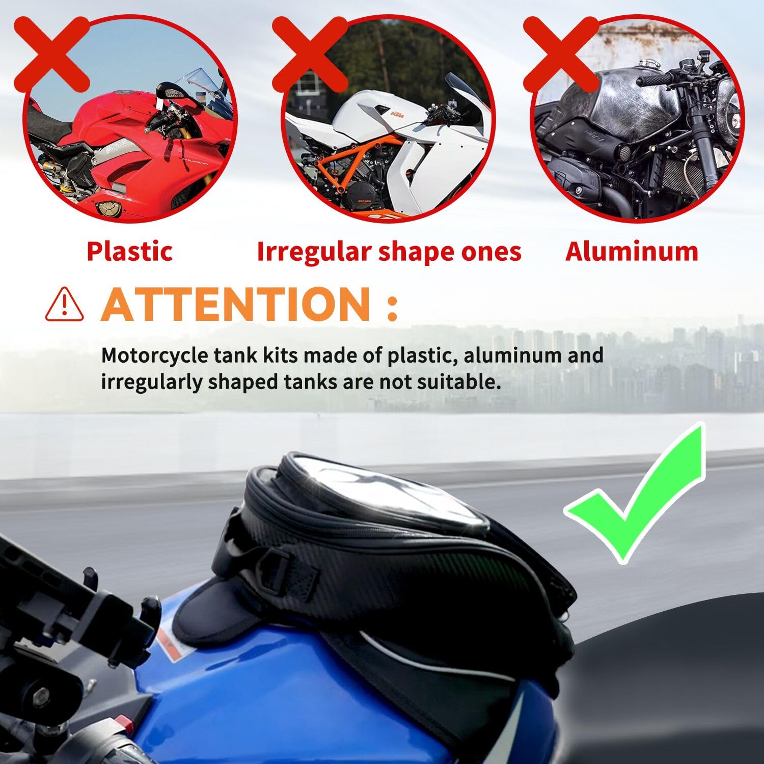 Dracarys Motorcycle Tank Bag - Oxford Saddle Black Motorbike Bag - Strong Magnetic Bag For Honda Yamaha Suzuki Kawasaki Harley