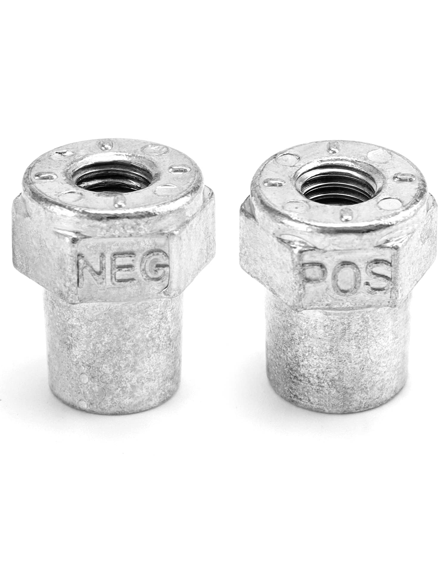 Qwork Car Positive Negative Battery Post Terminal, 2 Pair Zinc Alloy Battery Adapter, 3/8 Female Stud Adapter