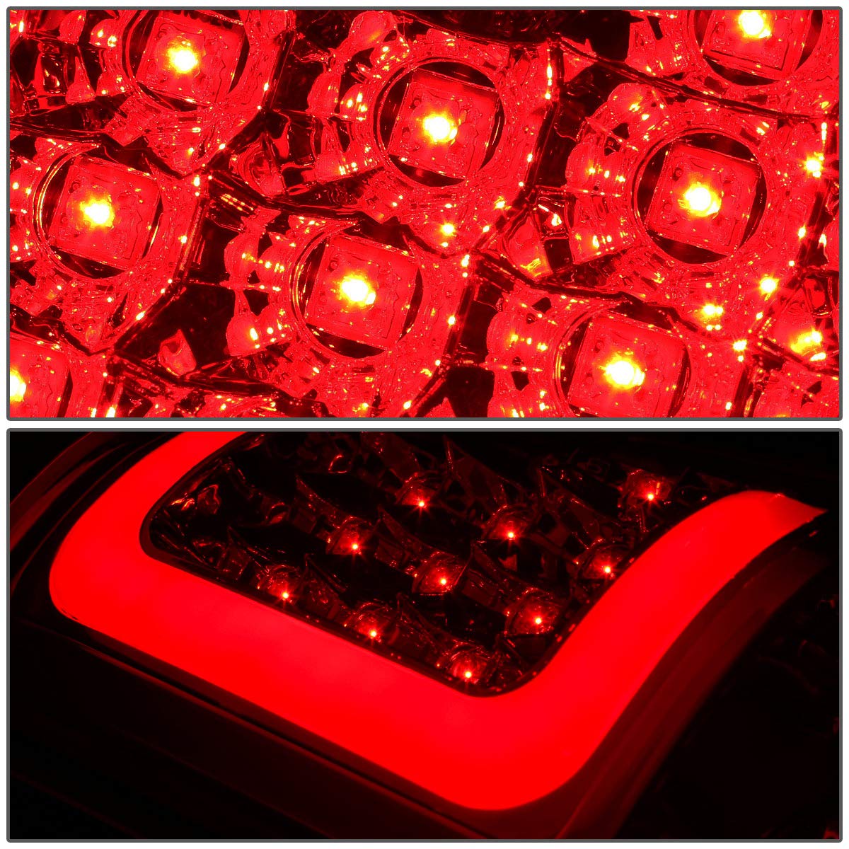 DNA MOTORING TL-CSIL03-LED-RD3D-CH-SM LED 3D Tail Light Assembly Driver & Passenger Side [Compatible with 03-06 Silverado / 07 S