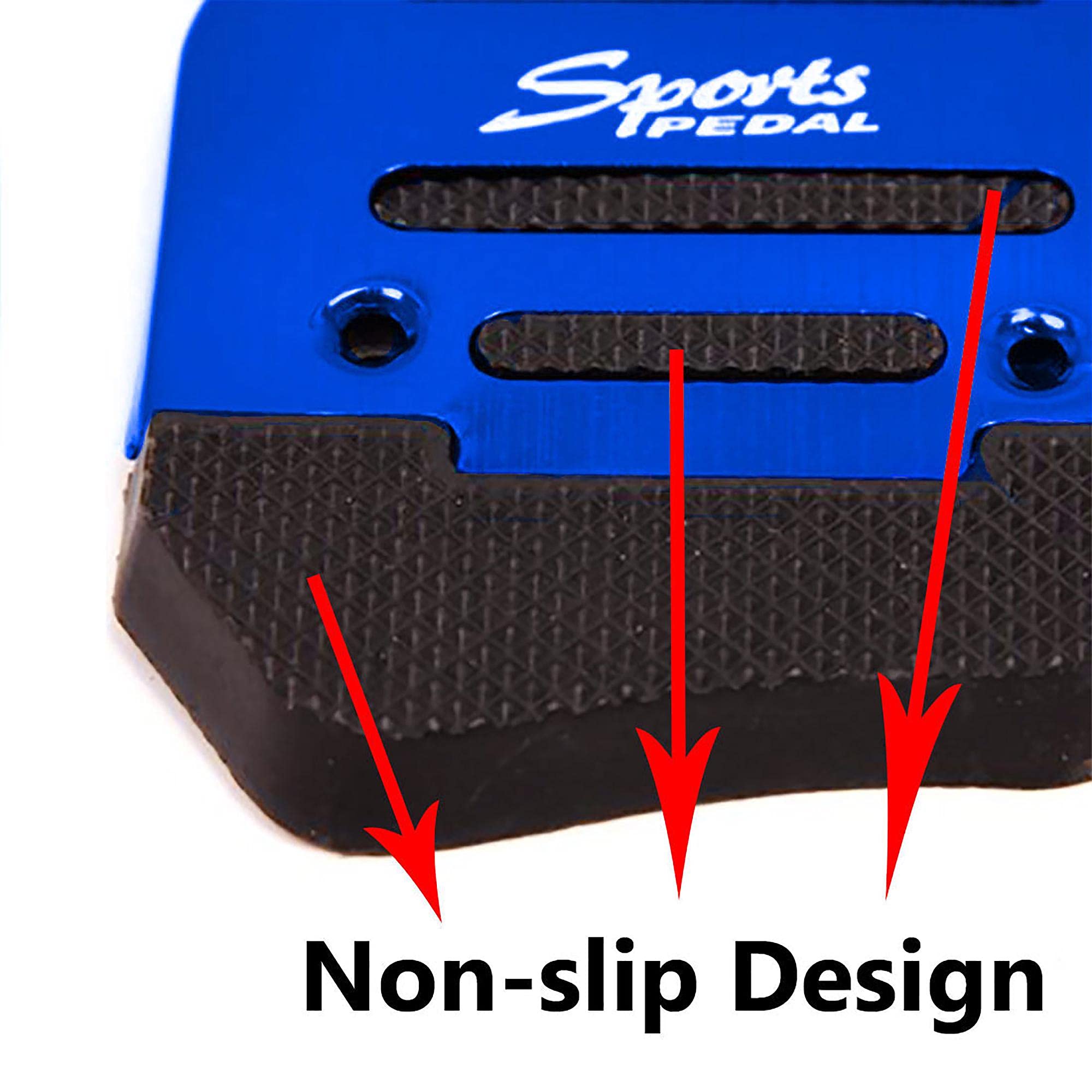 Uxcell 3 In 1 Universal Racing Sports Non-Slip Automatic Car Gas/Brake Pedals Pad Cover