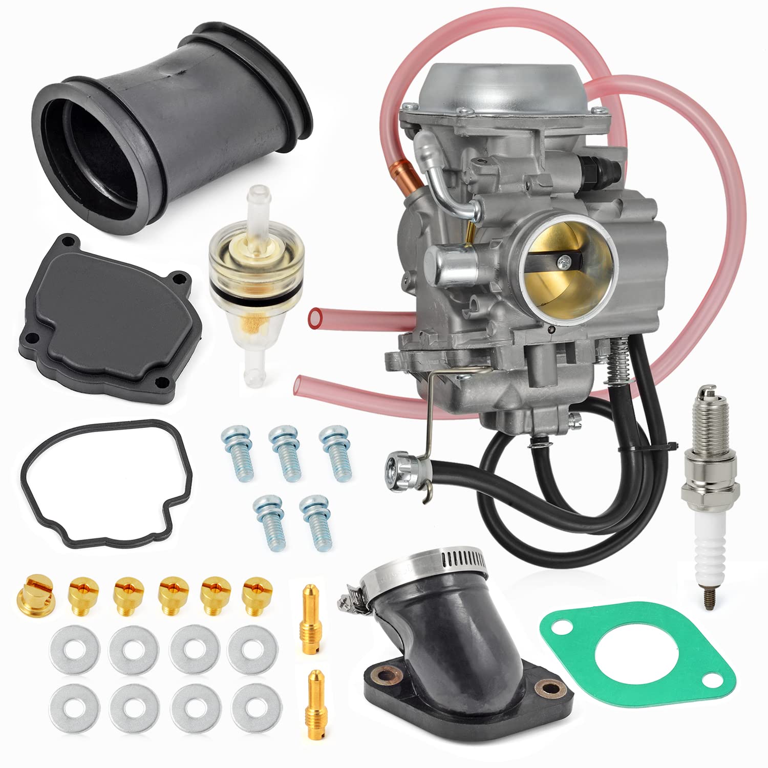 Moto1988 Carburetor Carb & Intake Manifold Boot For Arctic Cat 250 1999 2000 2001 For Arctic Cat 300 1998 1999 2000 Carb