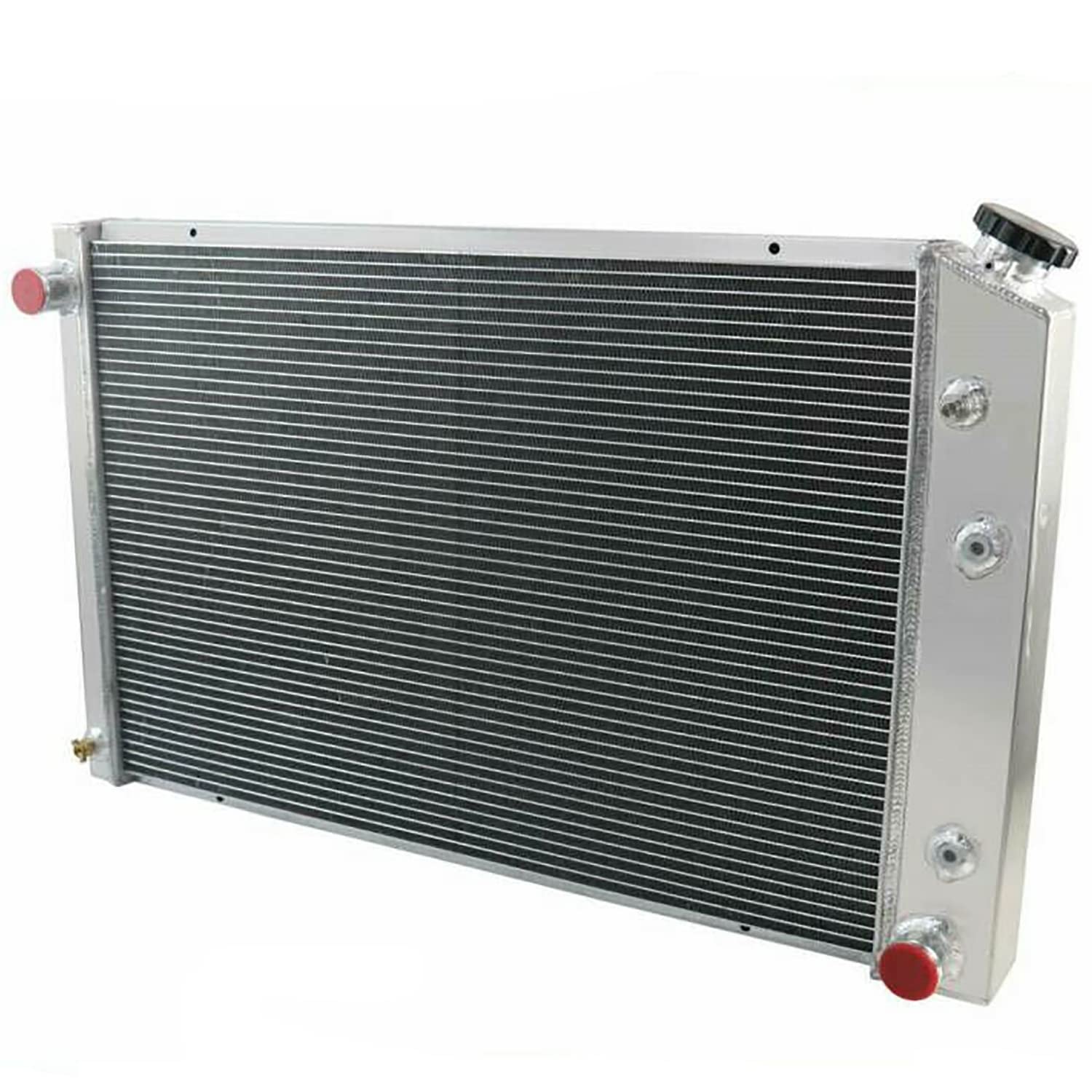 RadRace 3 Row Aluminum Radiator Shroud Fan Relay for 1973-1991 Chevy C30 C20 C10 C2500 C1500 K30 K20 K10 Pickup Blazer GMC Truck