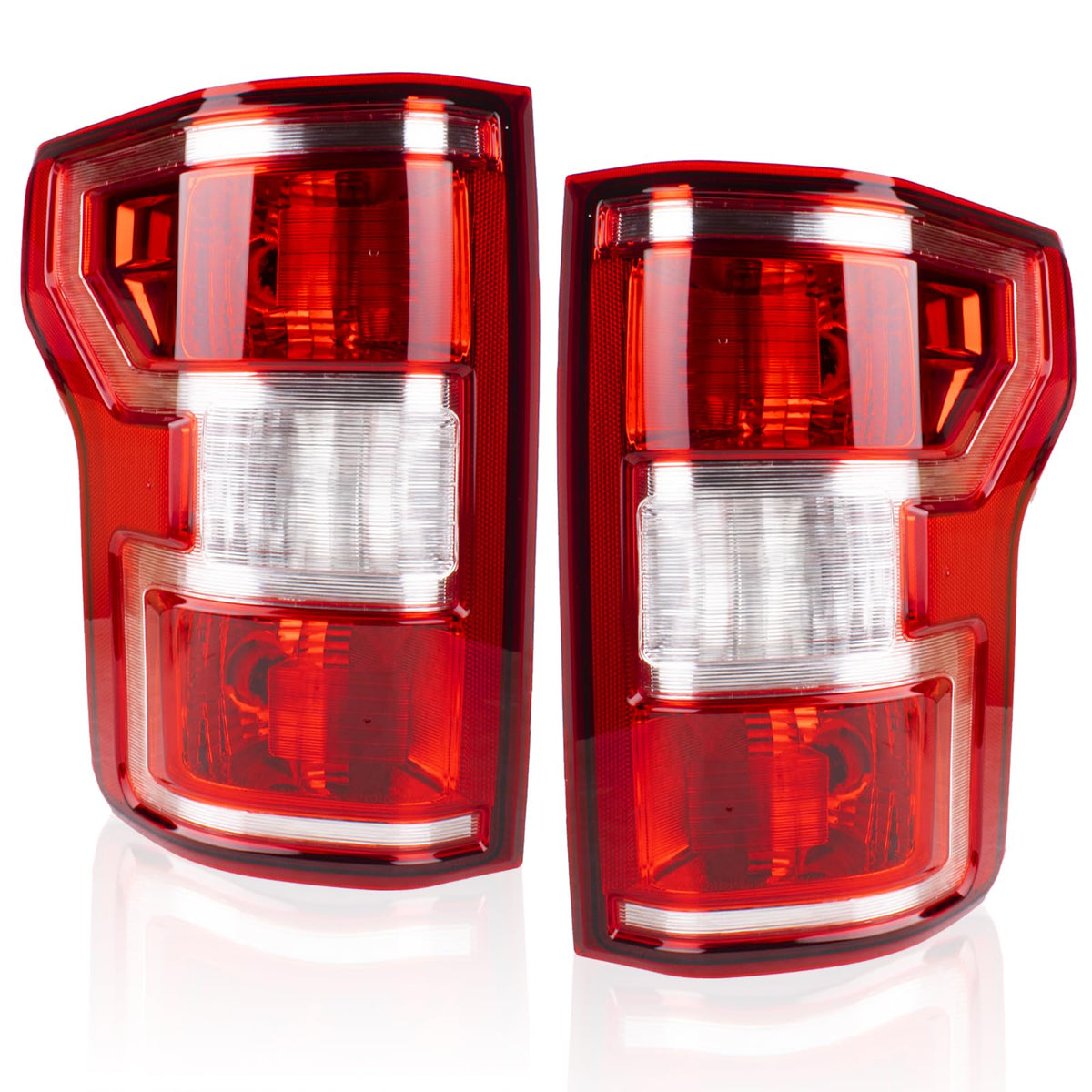 Boine F150 Tail Light Compatible With 2018 2019 2020 Ford F150 F-150 Driver And Passenger Side Rear Light Brake Lamp - Bulb And