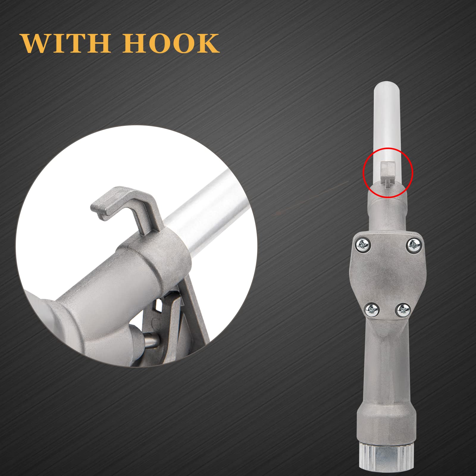 Gddghs Fuel Nozzle 3/4'', Gas Pump/Tank Nozzle With Hook And Swivel For Diesel Gasoline Kerosene, Manual Fuel Nozzle 3/4'' Inlet