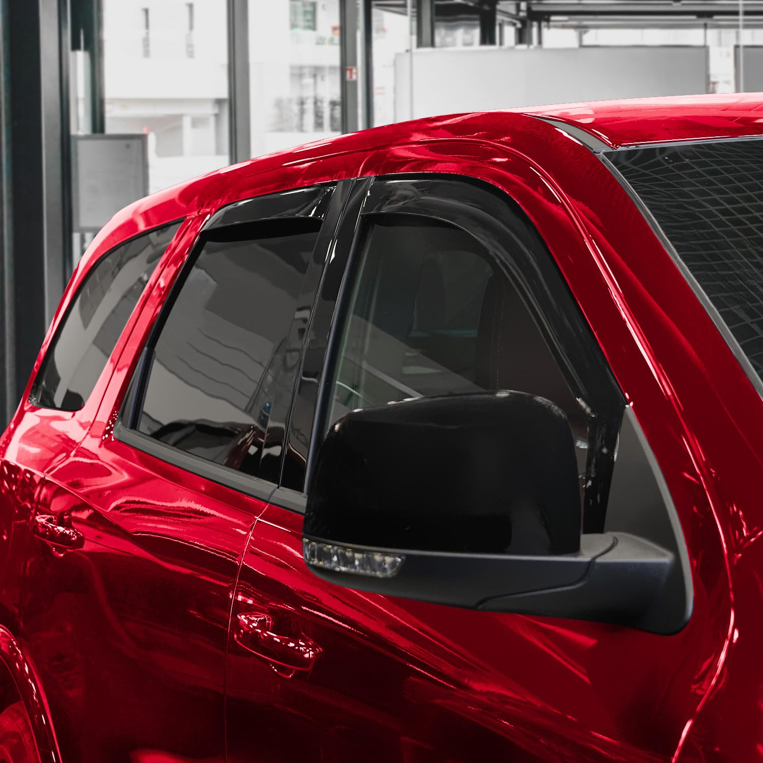 Voron Glass In-Channel Extra Durable Rain Guards For Dodge Durango 2011-2025, Window Deflectors, Vent Window Visors, 4 Pieces -