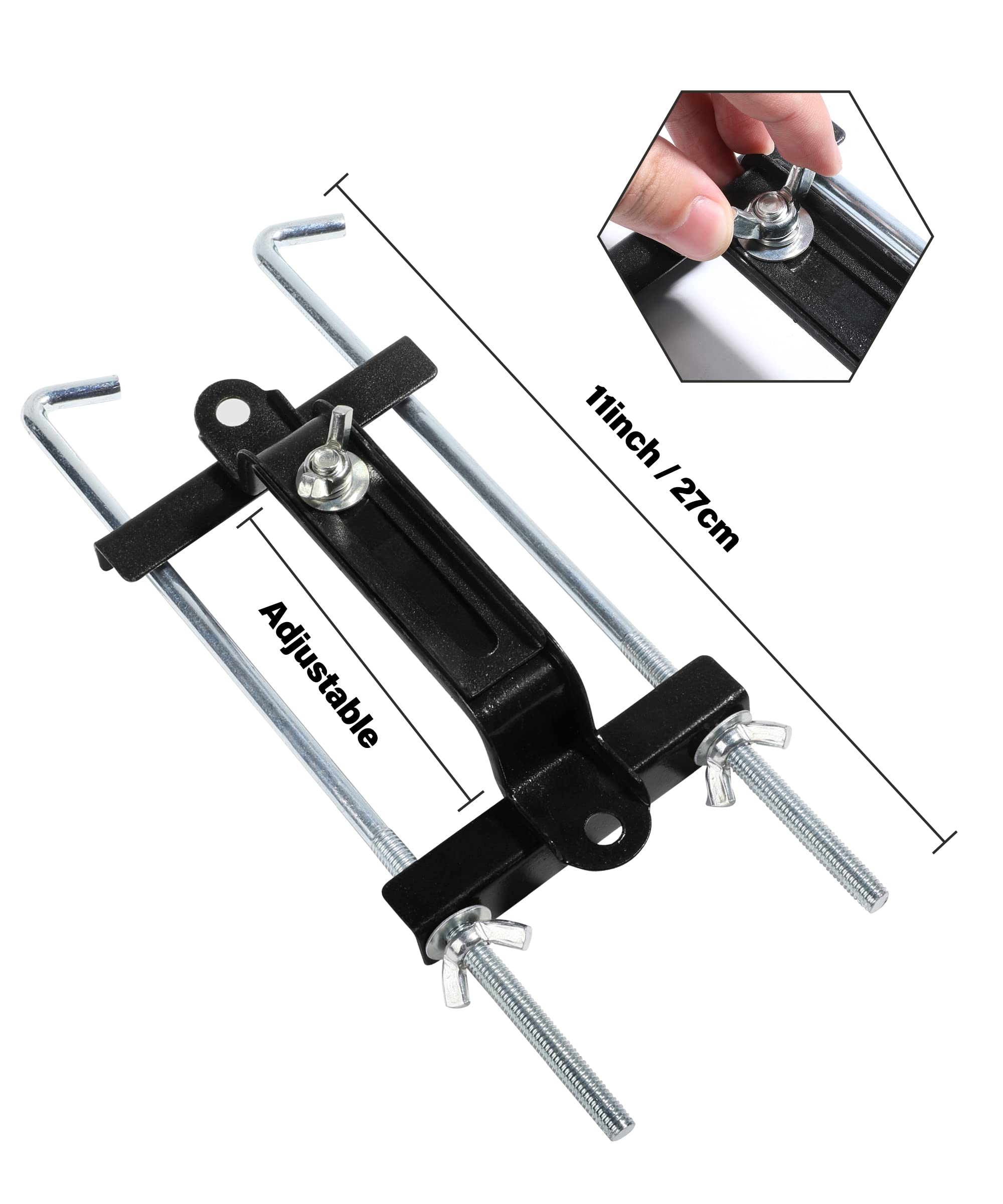 Esewalas Adjustable Battery Hold Down,Battery Tie Down Kit,Universal Battery Crossbar With J Bolt Battery Hold Down Bracket,Stai