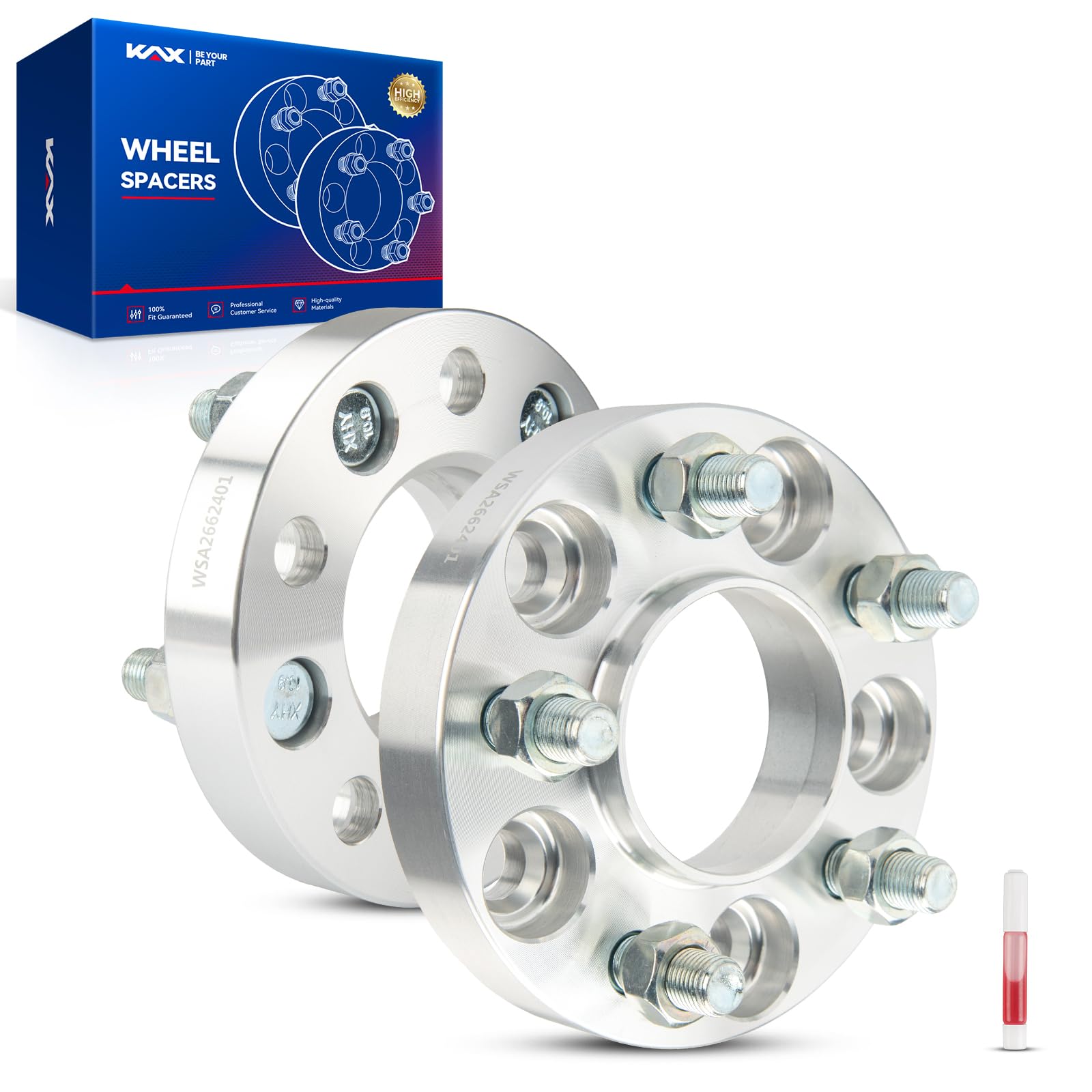 Kax 5X4.5 Wheel Spacers,1 Inch 5 Lug Hub Centric Wheel Spacers Fit For Charger, Mustang, 300, Challenger, Gt With M14X1.5 Studs