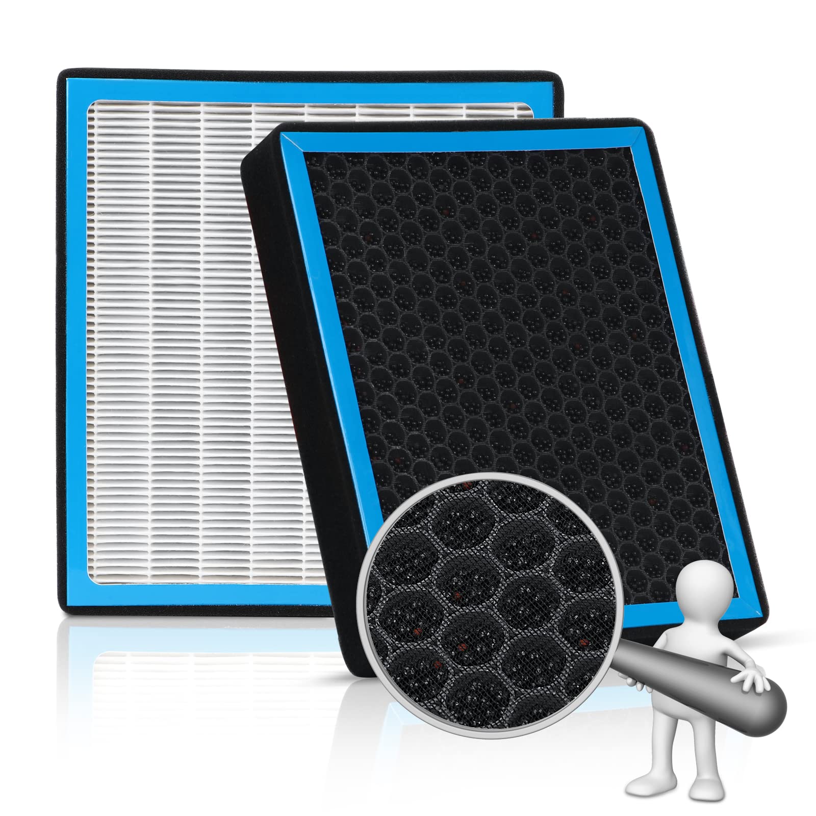 Karcoca Cf11671 Cabin Air Filter Hepa Air Conditioner With Activated Carbon Replacement Cabin Air Filter Accessories Compatible With Ram Mazda Cx-7 Jeep Grand Wagoneer 1500 2500 3500 2016-2024