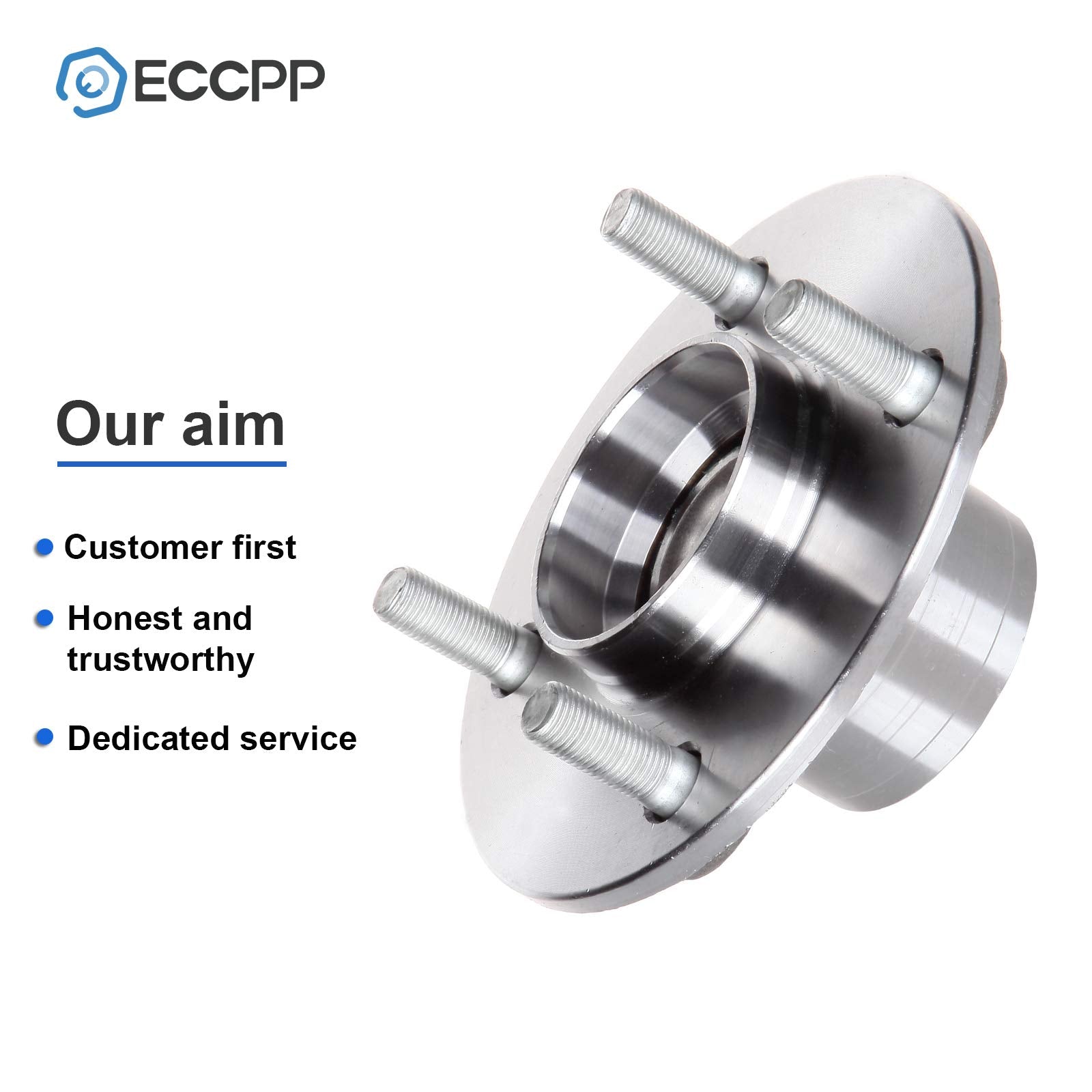 ECCPP Wheel Hub and Bearing Assembly Rear 512303 fit 2000 2001 2002 2003 2004 2005 2006 -Datsun Sentra Replacement for 4 Lugs Wh