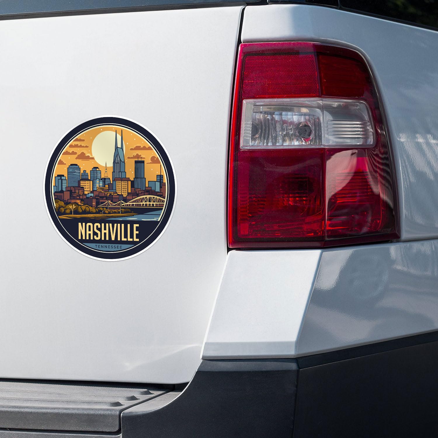 Nashville City Sticker - Waterproof Vinyl Decal for Car Bumper, Laptop, Water Bottle, Wall, and Window, Size - 5'' Longer Side