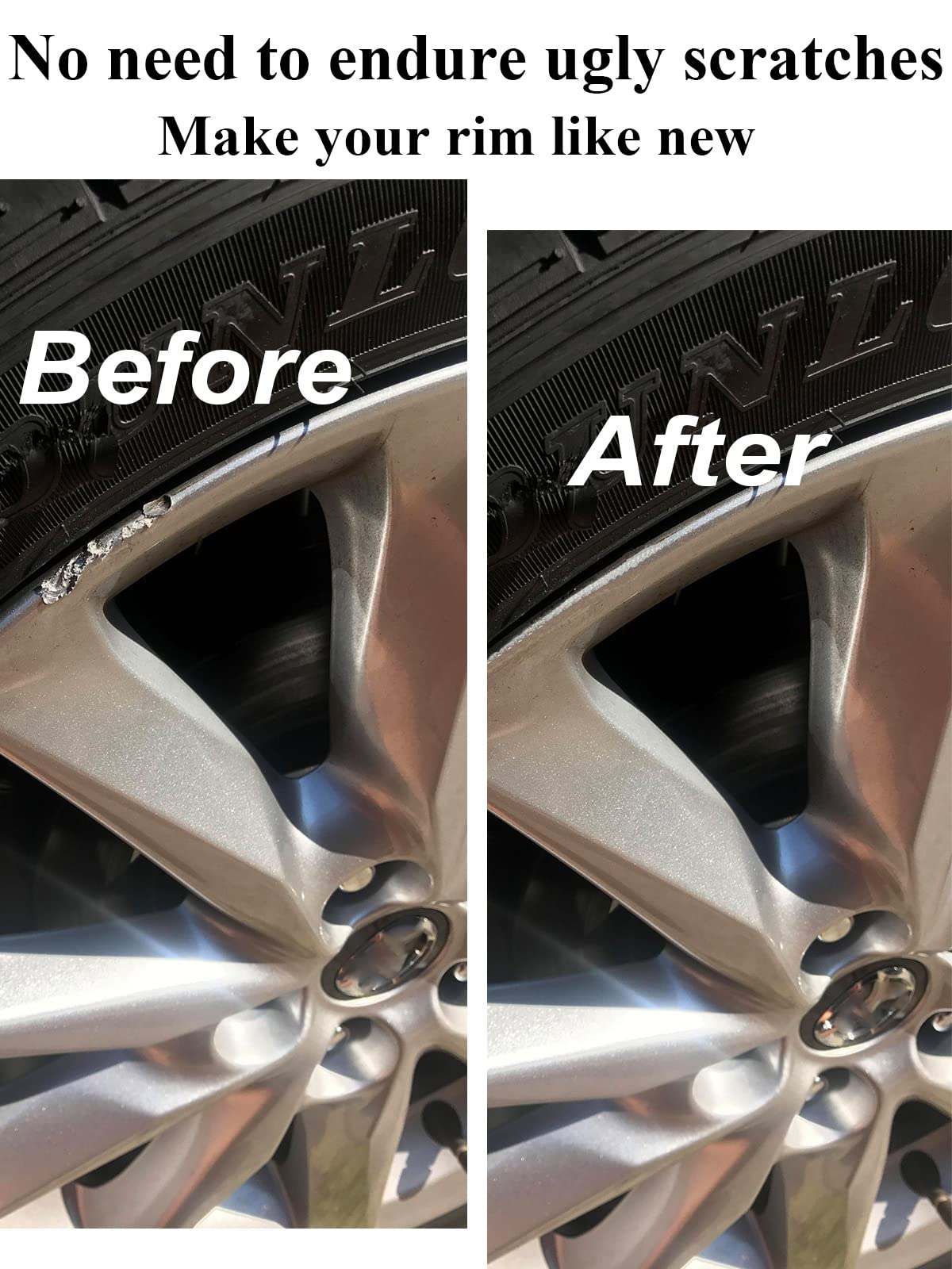 Syoauto Silver Rim Touch Up Paint Rim Scratch Repair Pen Wheel Touch Up Paint Car Rim Paint Pen Universal Color Silver Wheel Pai