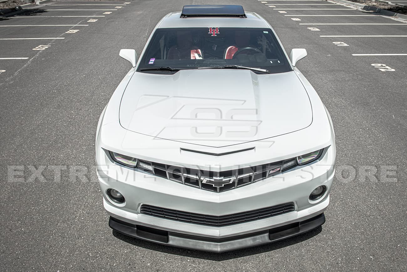 Replacement for 2010-2013 Chevrolet Camaro SS Models | TL1 Style ABS Plastic Primer Black Front Bumper Lower Spoiler Lip Splitter