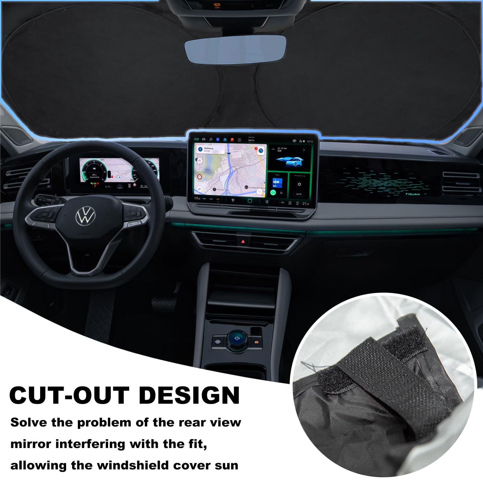 Insauto Windshield Sun Shade Compatible With Cadillac Escalade Srx Xts Xt5 Xt6 Sts Dts Elr Xlr Xt4 Deville Front Window Sunshade