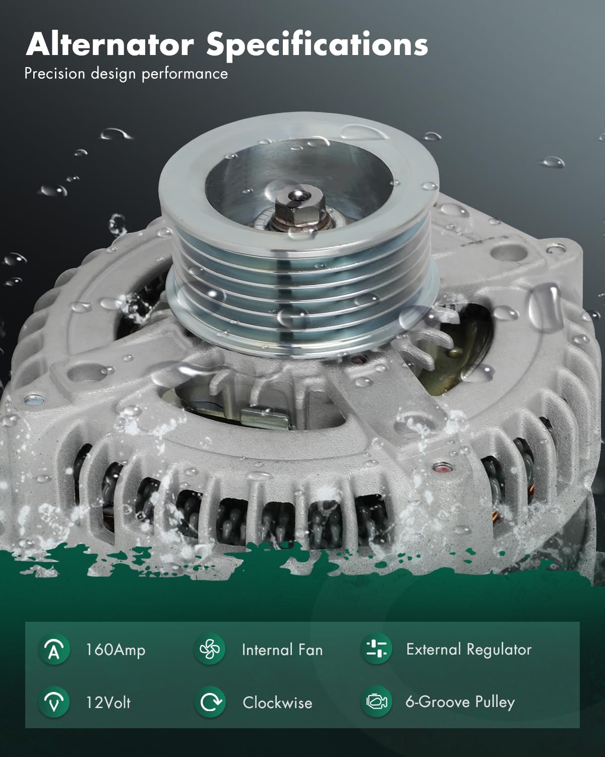 SCITOO Alternator for 11240 Alternators Fit for Chrysler for Aspen 2007 for Dodge for Durango 2007 for Dodge for Nitro 2007-2010