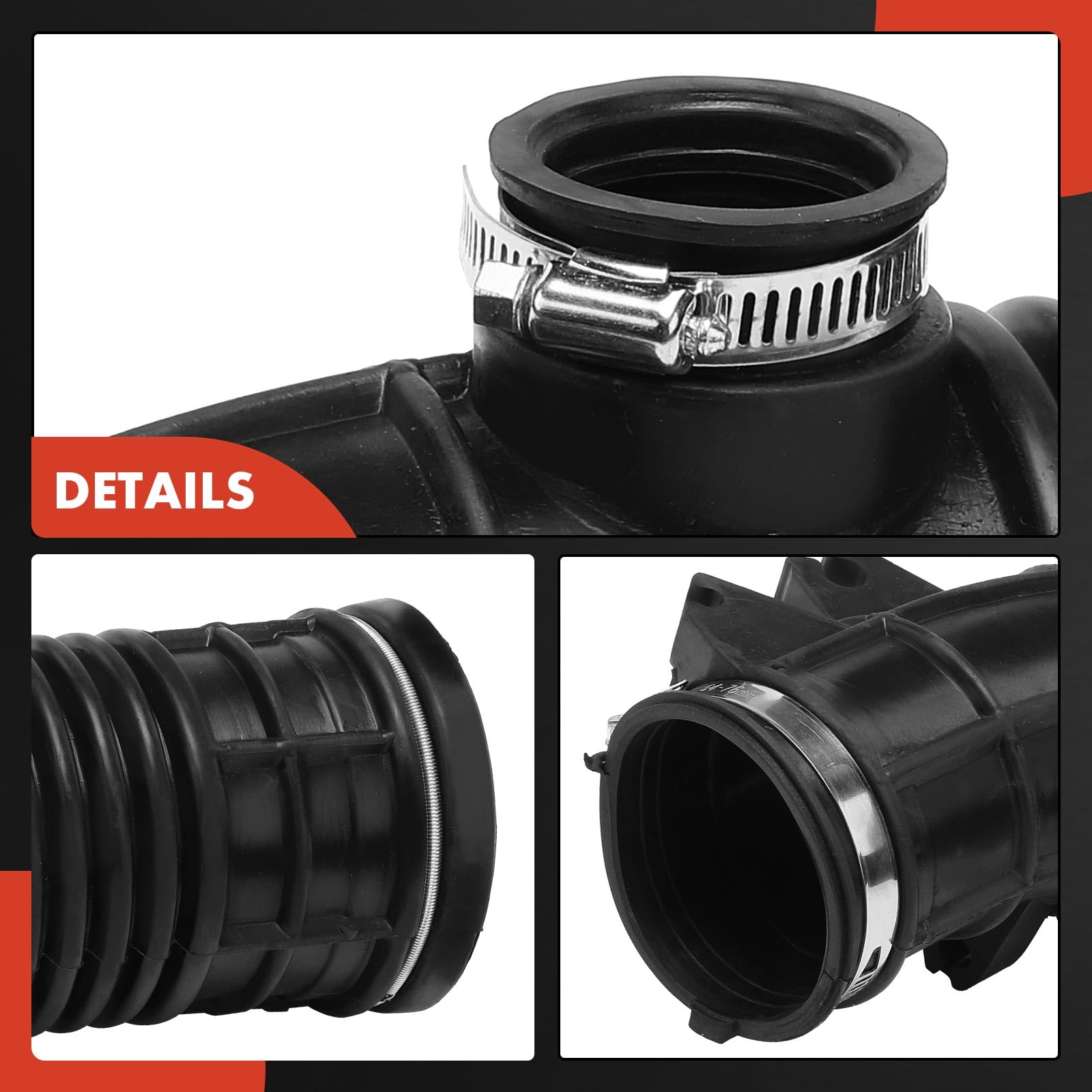 A-Premium Engine Air Intake Hose Tube W/Clamps [fits DOHC, 4Cyl 2.0L] Compatible with Honda CR-V, [EX, LX, Sport Utility 4-Door, SE ], Replace# 17228-PHK-000,17228PHK000
