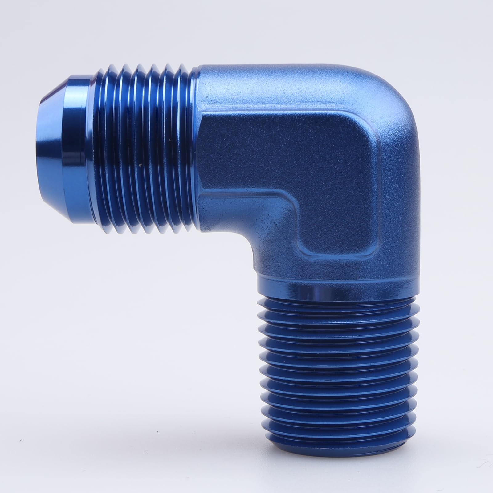Ac Performance 90 Degree Elbow -10 An Male To 1/2'' Npt Male Fitting Adapter Connector Aluminum Blue