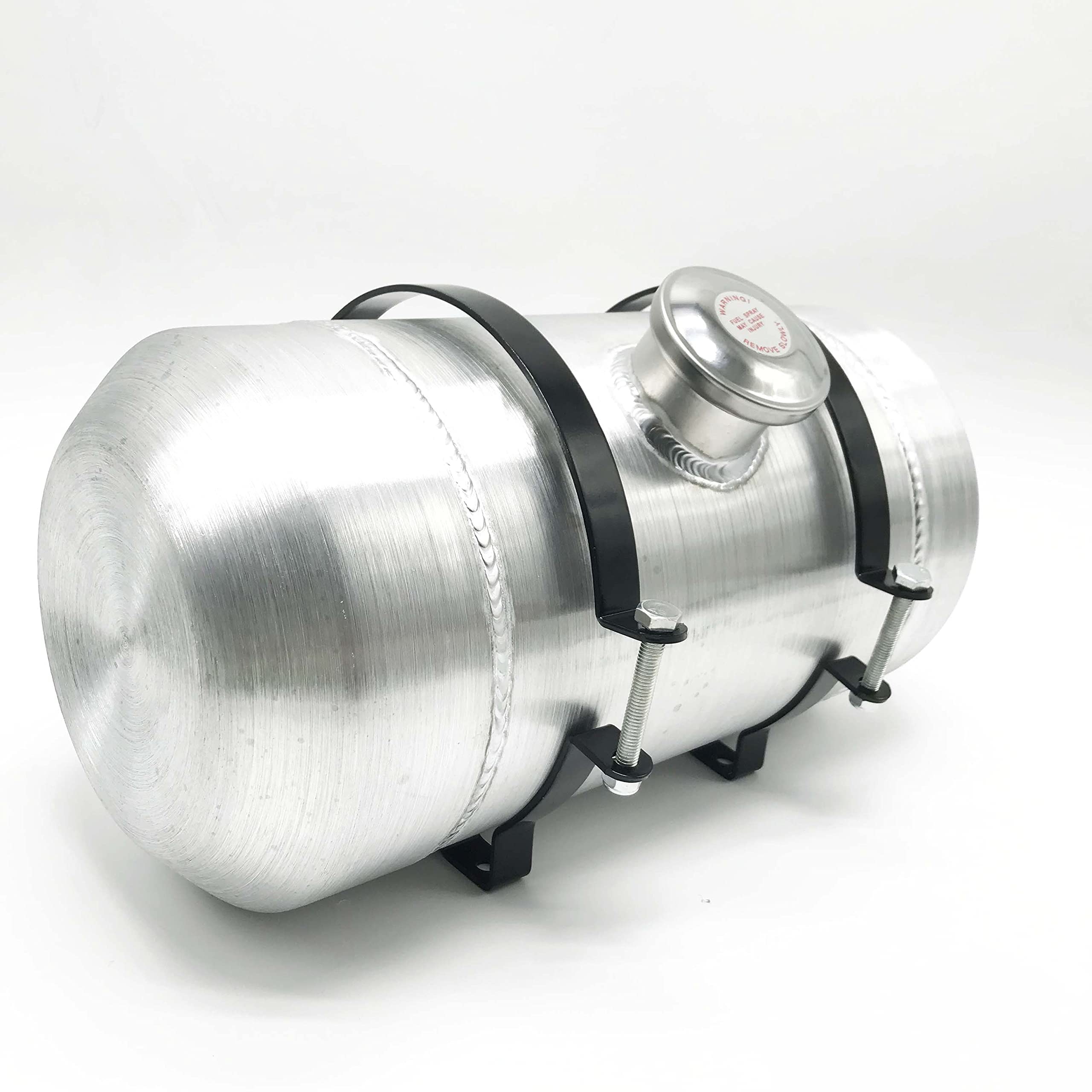 Jsd Auto Parts 3.25 Gallons Aluminum Gas Tank / Fuel Tank 8 X16 Inch Spun Center Fill 3/8 Npt Outlet