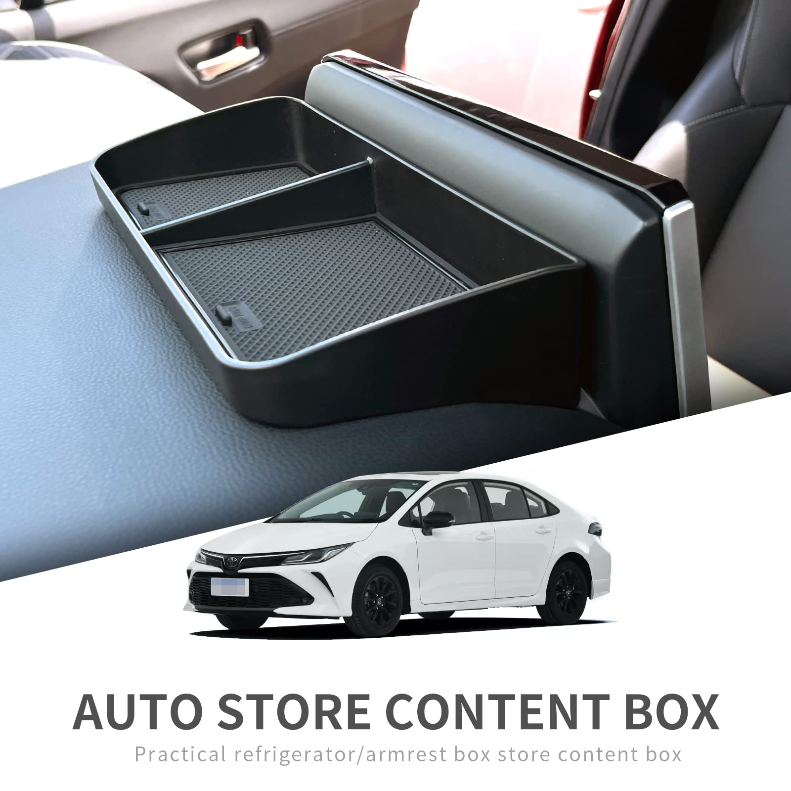 Smabee Dashboard Storage Tray Compatible With Toyota Corolla 2019-2022 / Corolla Cross 2022-2024 2025 Center Console Display Box Hidden Tray Behind Screen Corolla Accessories