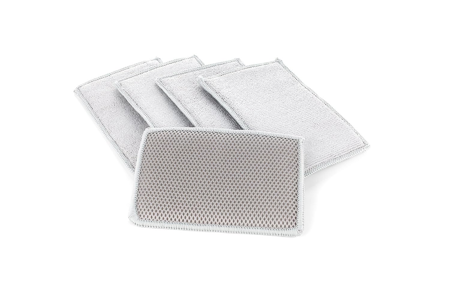 The Rag Company - Jersey Bug Scrubber Pads - Pearl Weave, Easily and Safely Trap Bug Splatter in Sponge, Safe on All Finishes, 4