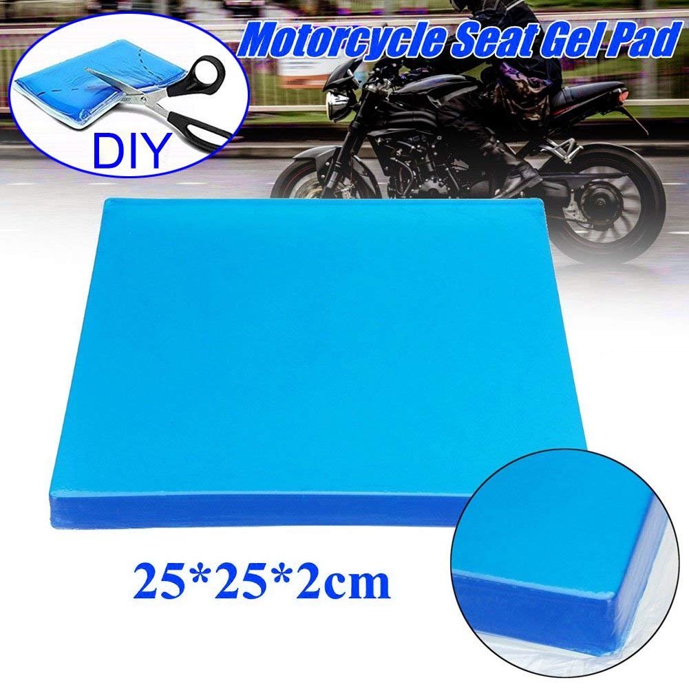 LisylineAuto Motorcycle Seat Gel Pad Seat Cushion Shock Absorption Mats Reduce Fatigue Comfortable Soft Cushion Cool DIY Pad Mot