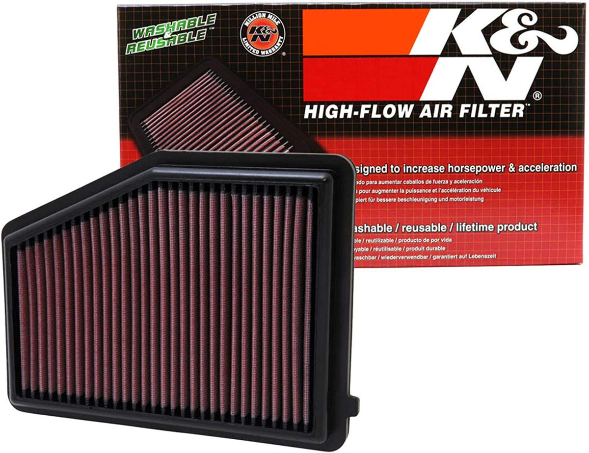 K&N Engine Air Filter: Reusable, Clean Every 75,000 Miles, Washable, Premium, Replacement Car Air Filter: Compatible With 2012-2