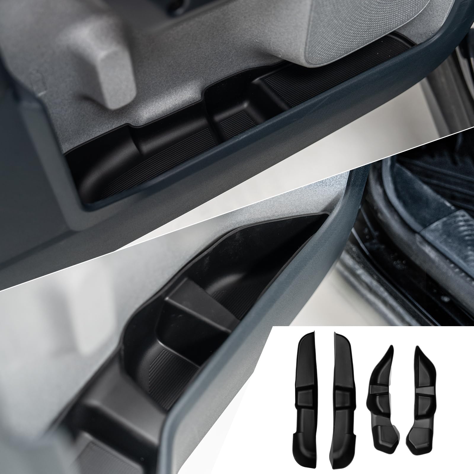 Maxzina Door Side Storage Tray Compatible with 2022-2025 Ford Maverick Side Door Storage Box Car Side Organizer Phone Pocket Sil