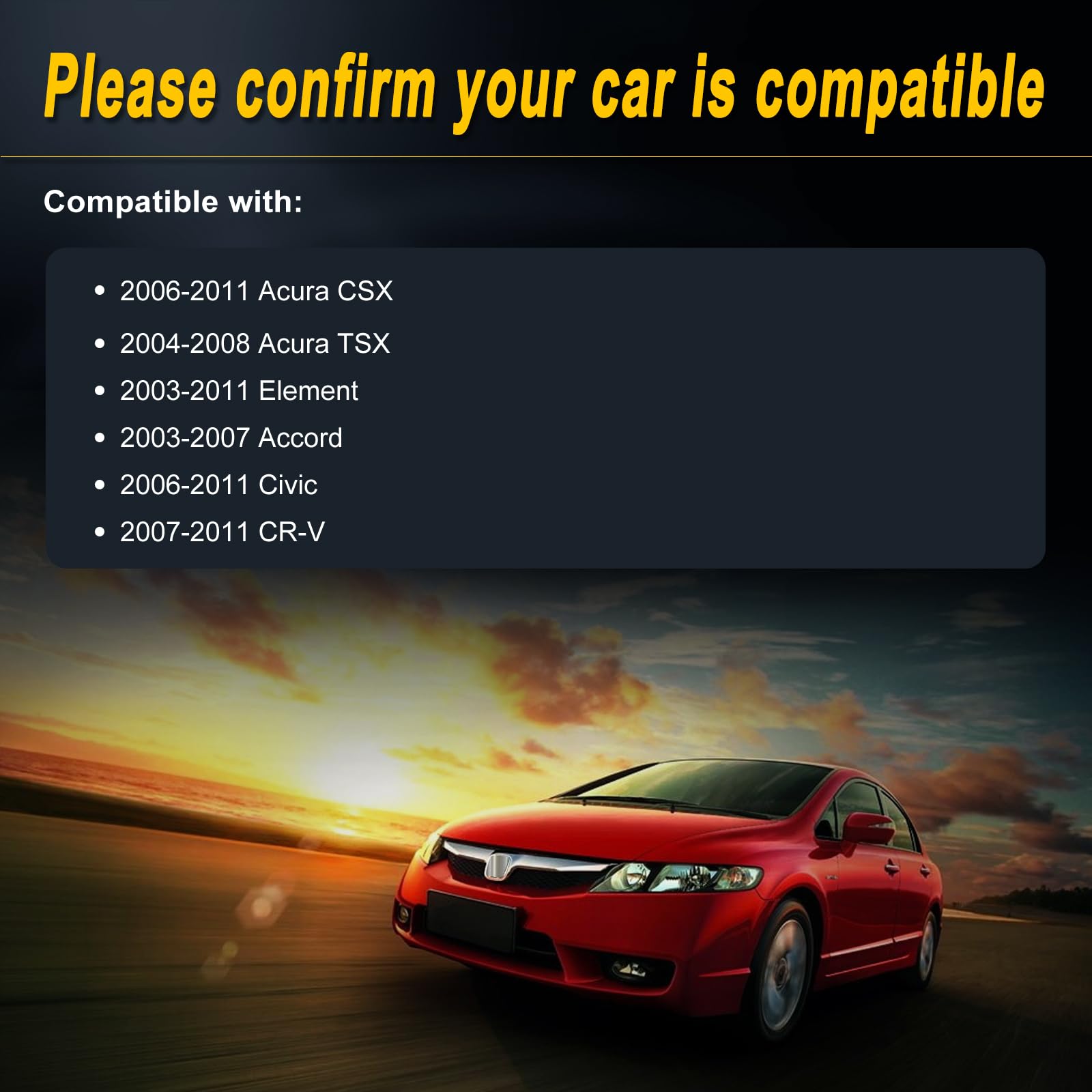 L-SIJIN-L Alternator Compatible with 06-11 CSX Ciciv 07-11 CR-V 04-08 TSX 2003-2007 Accord 2003-2011 Element 2.0L 2.4L Replace f