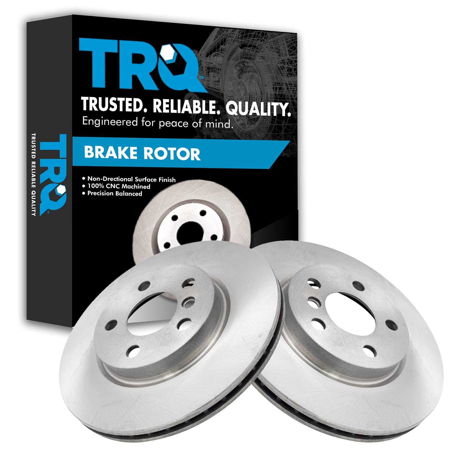 Trq Front Brake Rotors Set Vented Compatible With 2014-2021 Mini Cooper