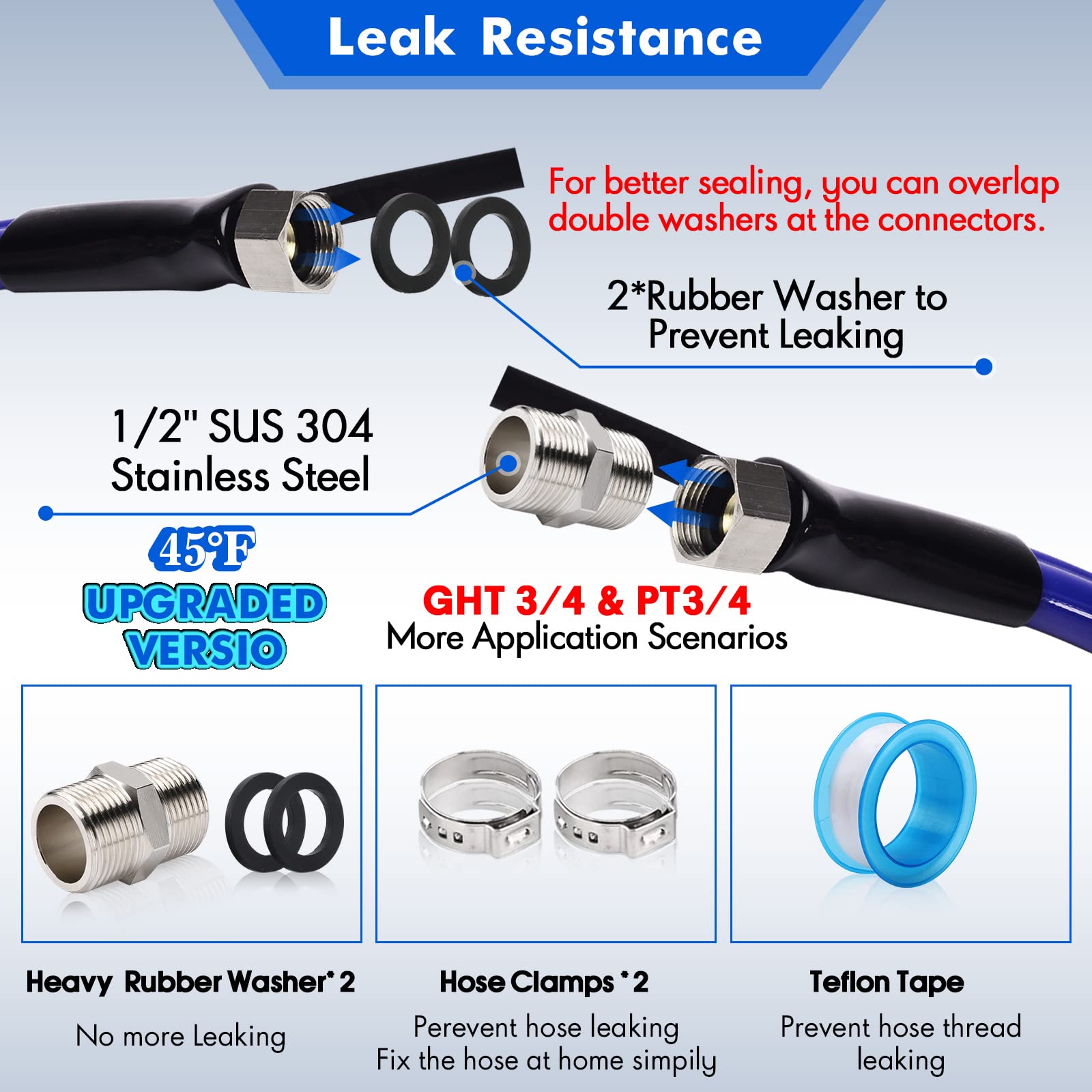 Rehoseup 15Ft,30Ft, Heated Water Hose For Rv,-45 ? Antifreeze Heated Drinking Garden Water Hose,Electrically Heated Garden Hoses, Rv Accessories,Rv,Rv Water Hose